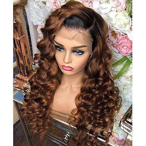 13x6 HD Transparent Lace Front Human Hair Wig - 150% Density Brazilian Remy Hair, Ombre Blonde (1B30) with Bleached Knots & Pre-Plucked Hairline, 22 Inch Loose Deep Wave for Natural Look | Perfect for Daily Wear, Cosplay, Parties & Special Occasions