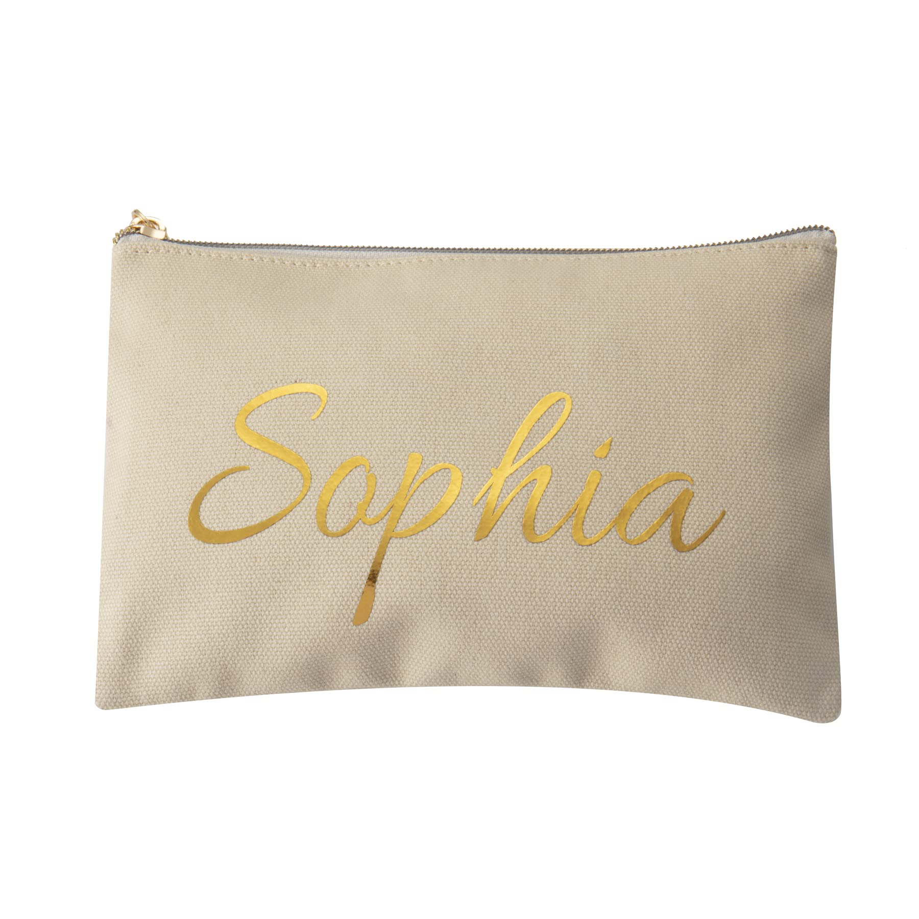Personalized Travel Makeup Bag for Women | Custom Canvas Cosmetic Zipper Pouch | Bridesmaid Proposal Gift & Bride Toiletry Organizer | Yellow | Perfect for Weddings, Bachelorette Parties & Travel Essentials