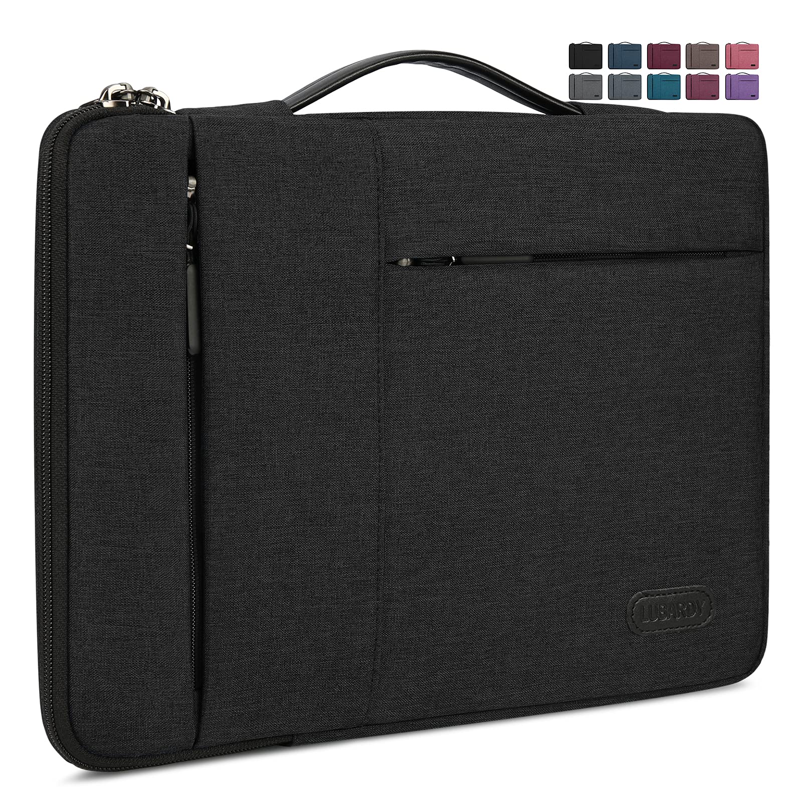 13.3-14 Inch Waterproof Laptop Sleeve Case - Durable Business Computer Bag for MacBook Air/Pro, HP, ThinkPad, Notebook & Tablet - Protective Handle Laptop Bag in Black - Ideal for Work, Travel & School