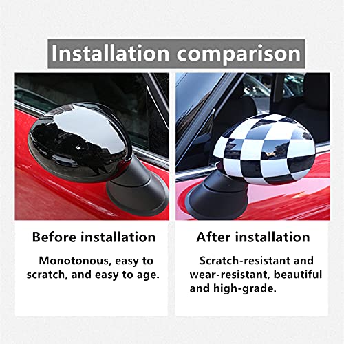 Rearview Mirror Cover & Side Wing Mirror Cap - Compatible with Mini DC01 (UK Black Jack, Left Hand Drive) - Fits R Series R55-R61 Manual Folding Mirrors - Durable Exterior Mirror Shell for Enhanced Style & Protection - Perfect for Car Upgrades & Replacement Parts