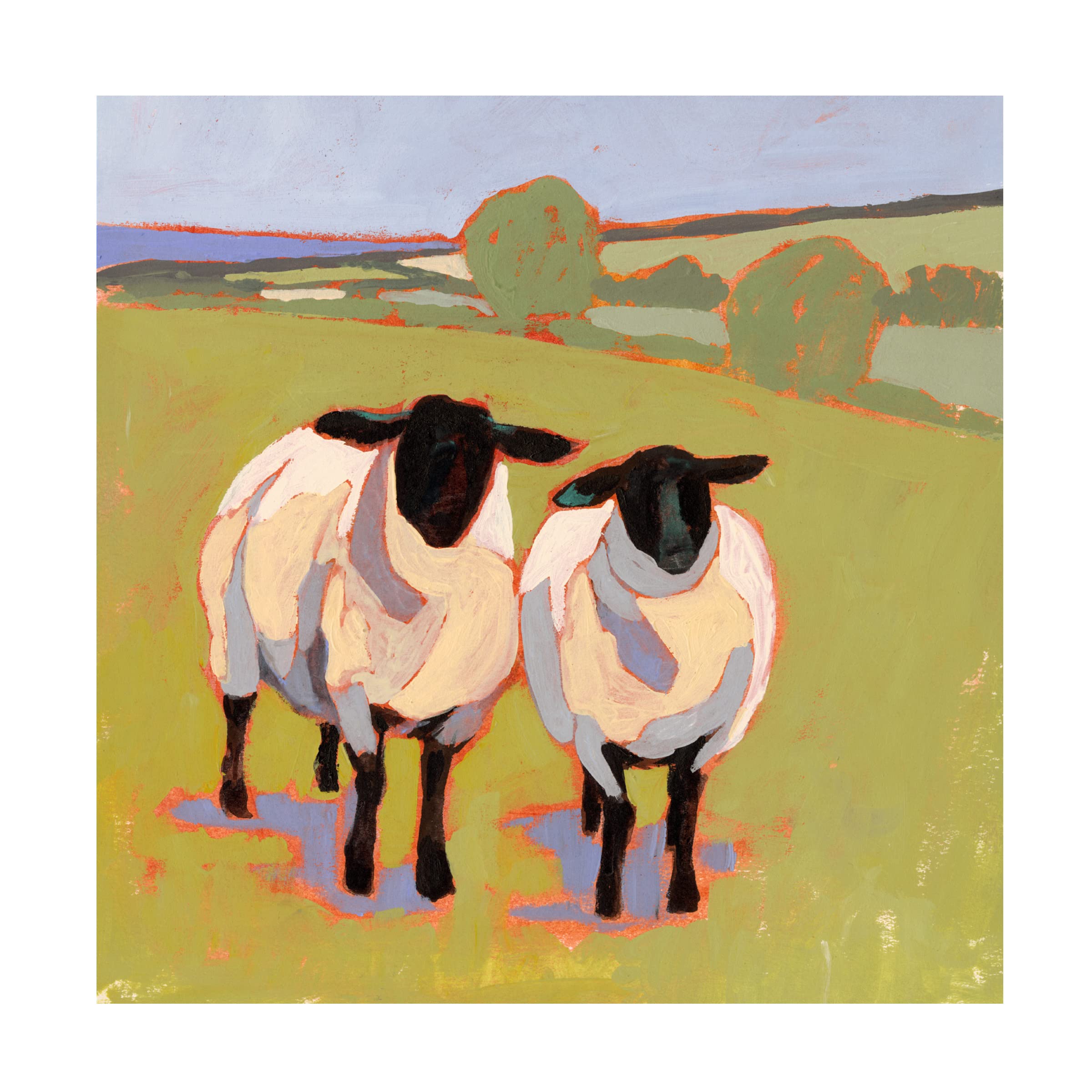 Victoria Borges Suffolk Sheep IV Canvas Art Print - Premium Trademark Fine Art Wall Decor for Living Room, Bedroom & Office