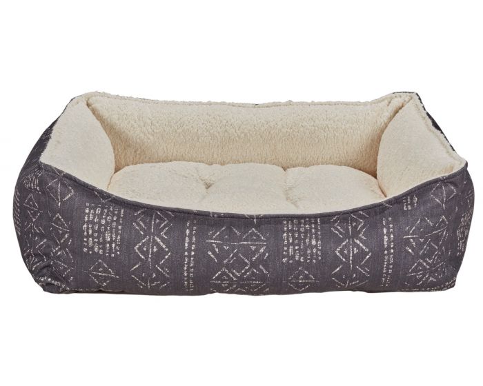 Bowsers Scoop Bed - Soft Microvelvet Pet Dog Bed for Small/Medium Dogs, Orthopedic Support with Raised Rim, Machine Washable - Perfect for Crates, Living Rooms & Bedrooms
