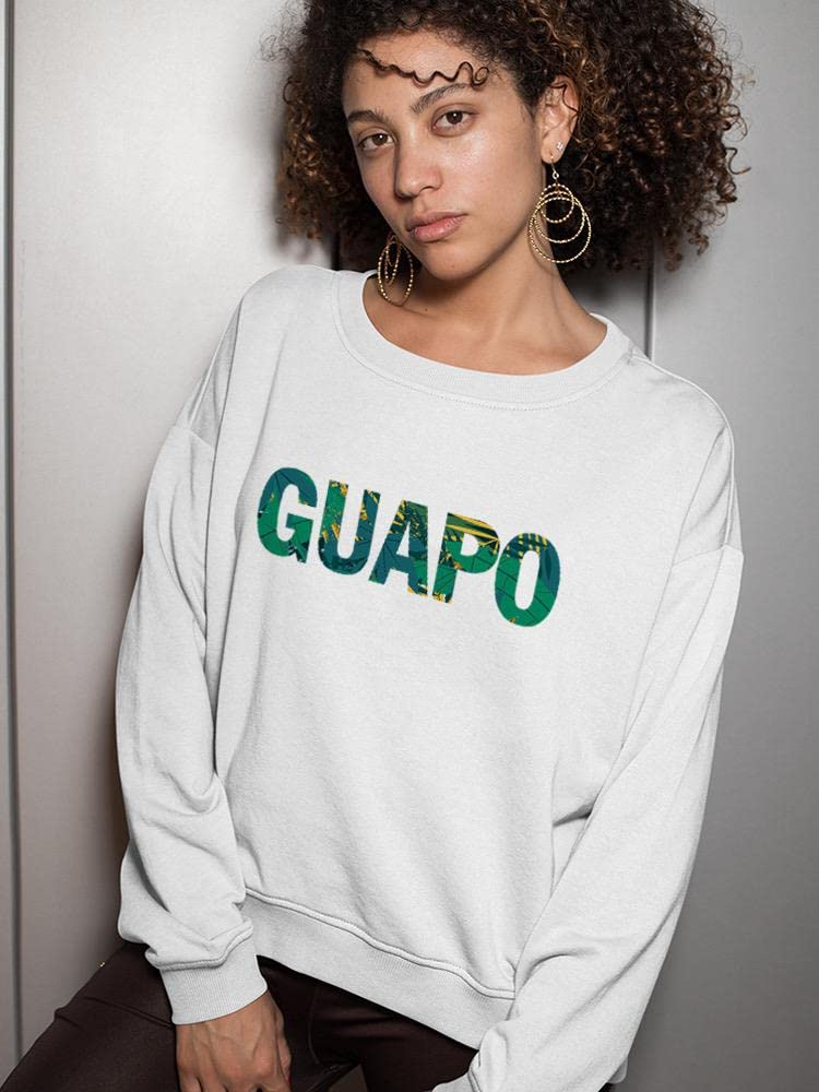 Smartprints Guapo Sweatshirt for Women | Trendy Graphic Pullover Hoodie | Soft Cotton Blend | Casual Streetwear & Loungewear - Perfect for Everyday Wear, Weekend Outings and Cozy Home Relaxation