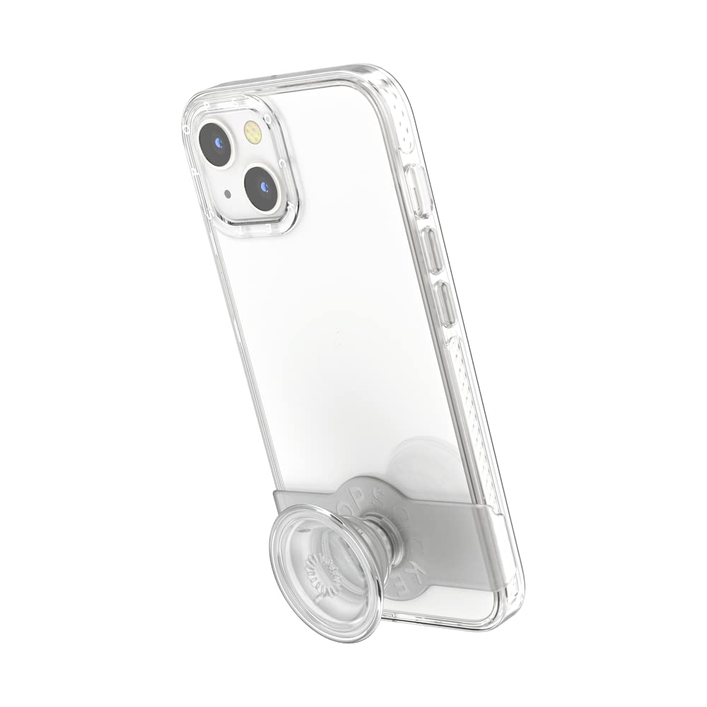 PopSockets Clear iPhone 13 Case with Grip & Slide - Protective Phone Cover with Secure Hold for iPhone 13 - Perfect for Hands-Free Use, Selfies, and Everyday Protection