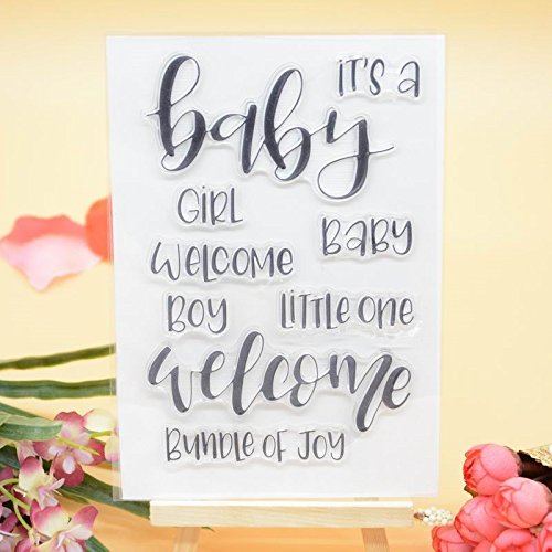 Baby Girl & Boy Scrapbooking Die Cuts Set - Clear Stamps, Metal Stencils for DIY Embossing, Photo Albums, Greeting Cards & Paper Crafts - Perfect for Newborn Announcements, Memory Books & Handmade Gifts
