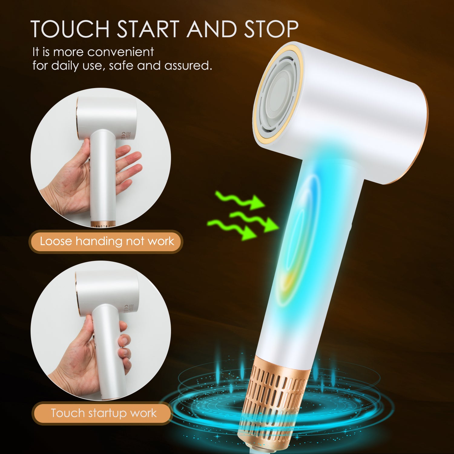 Professional High-Speed Hair Dryer for Salon-Quality Blowouts - Lightweight & Fast Drying for Home & Travel Use