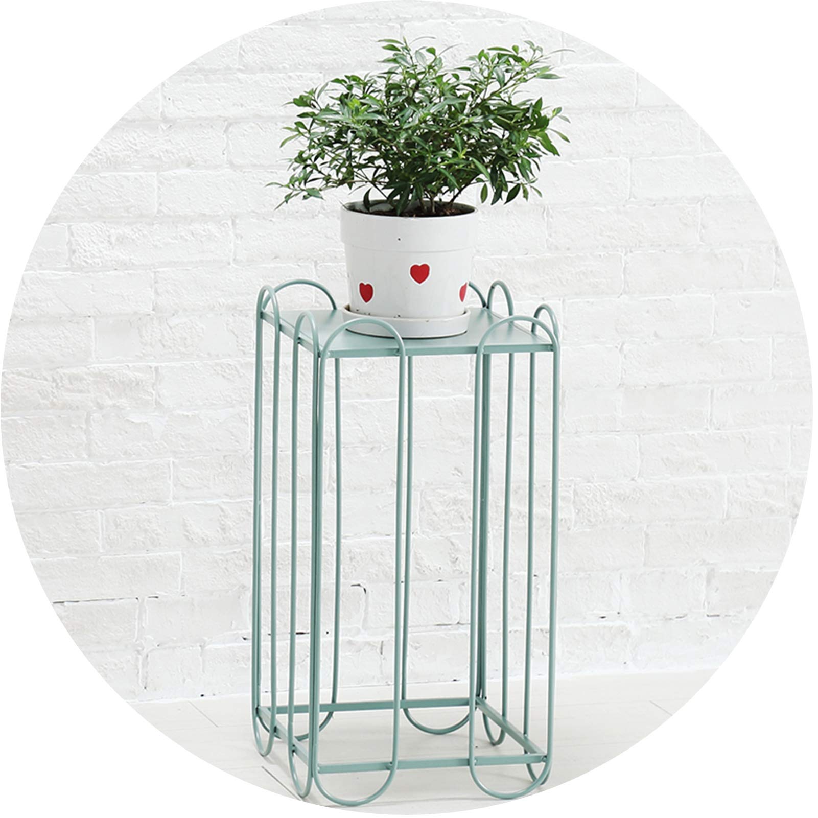 Creative Wrought Iron Plant Flower Stand - Square Storage Shelf for Home, Office, Restaurant & Balcony Decor - Durable Floor Display Rack in Multiple Sizes (30x30cm) - Perfect for Indoor Plants, Flower Pots, and Decorative Display