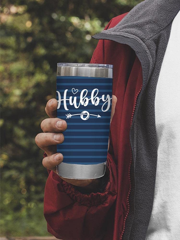 Hubby Tumbler - Insulated Stainless Steel Travel Mug for Hot & Cold Drinks - Unisex Design by SmartPrintsInk - Perfect for Office, Gym, Camping and Outdoor Activities