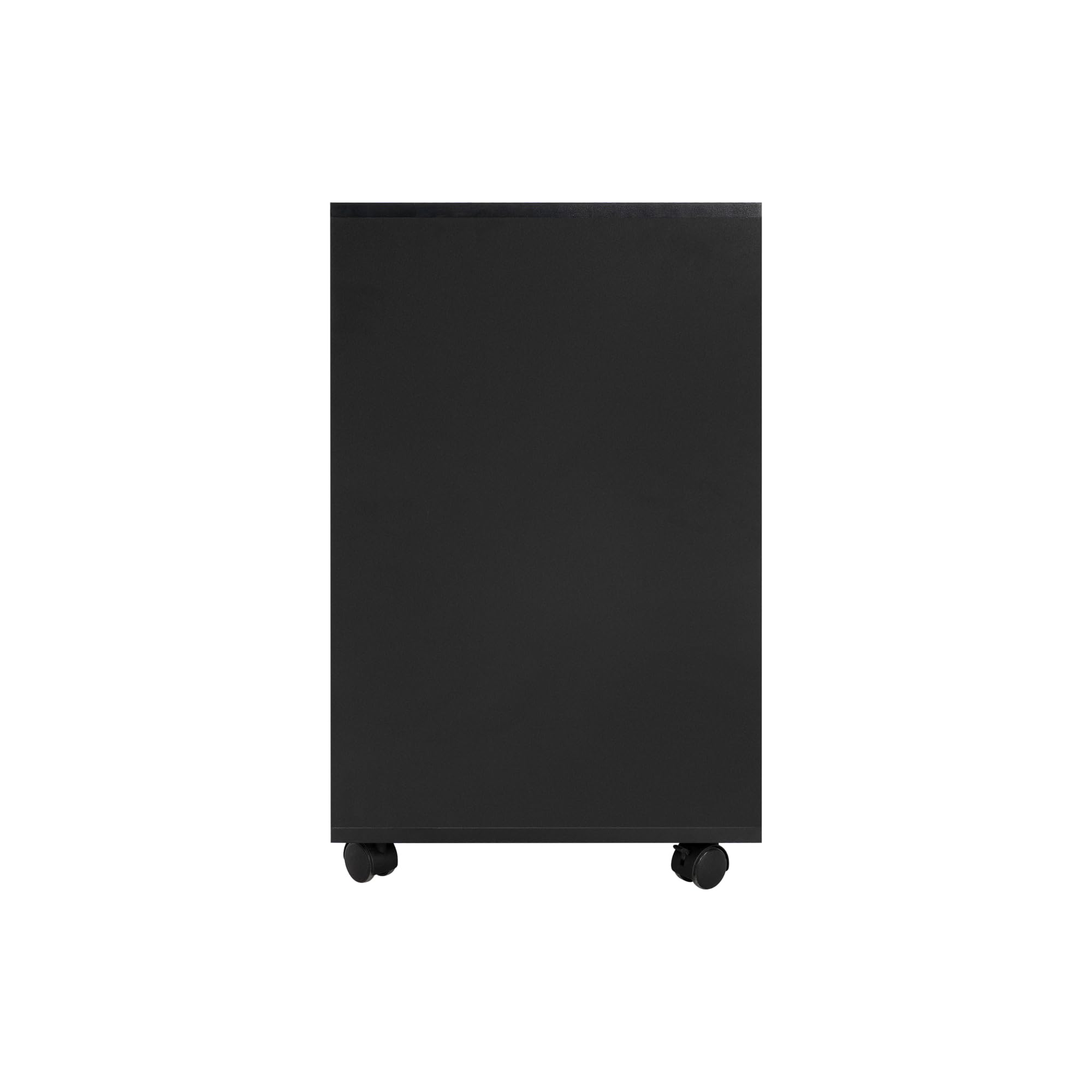 Naomi Home 5-Drawer Dresser with Wheels - Tall Bedroom Storage Cabinet with Shelves, 180 lbs Capacity - Black Small Dresser for Closet, Makeup Vanity & Bedroom Organization