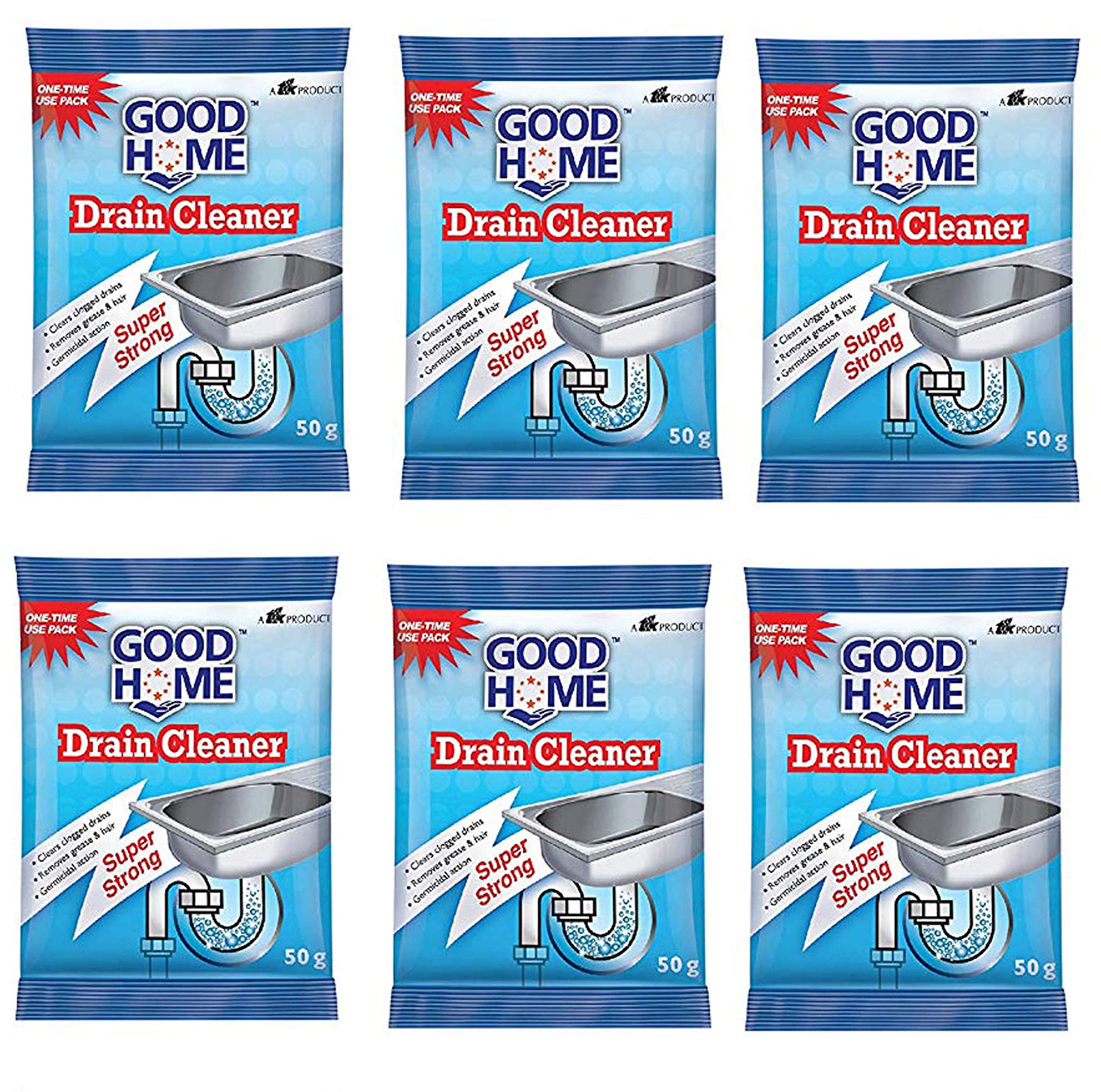 Best 50G Home Drain Cleaner (Pack of 5) - Fast Clog Remover for Kitchen Sink, Shower & Bathroom Pipes - Safe & Effective Drain Opener for Hair, Grease & Soap Scum