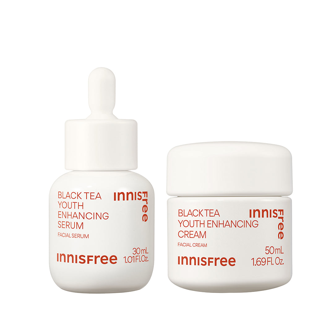 Organic Black Tea Duo for Skin Nourishment & Glow - Hydrating & Revitalizing Tea Set for Morning & Nighttime Skincare Routine