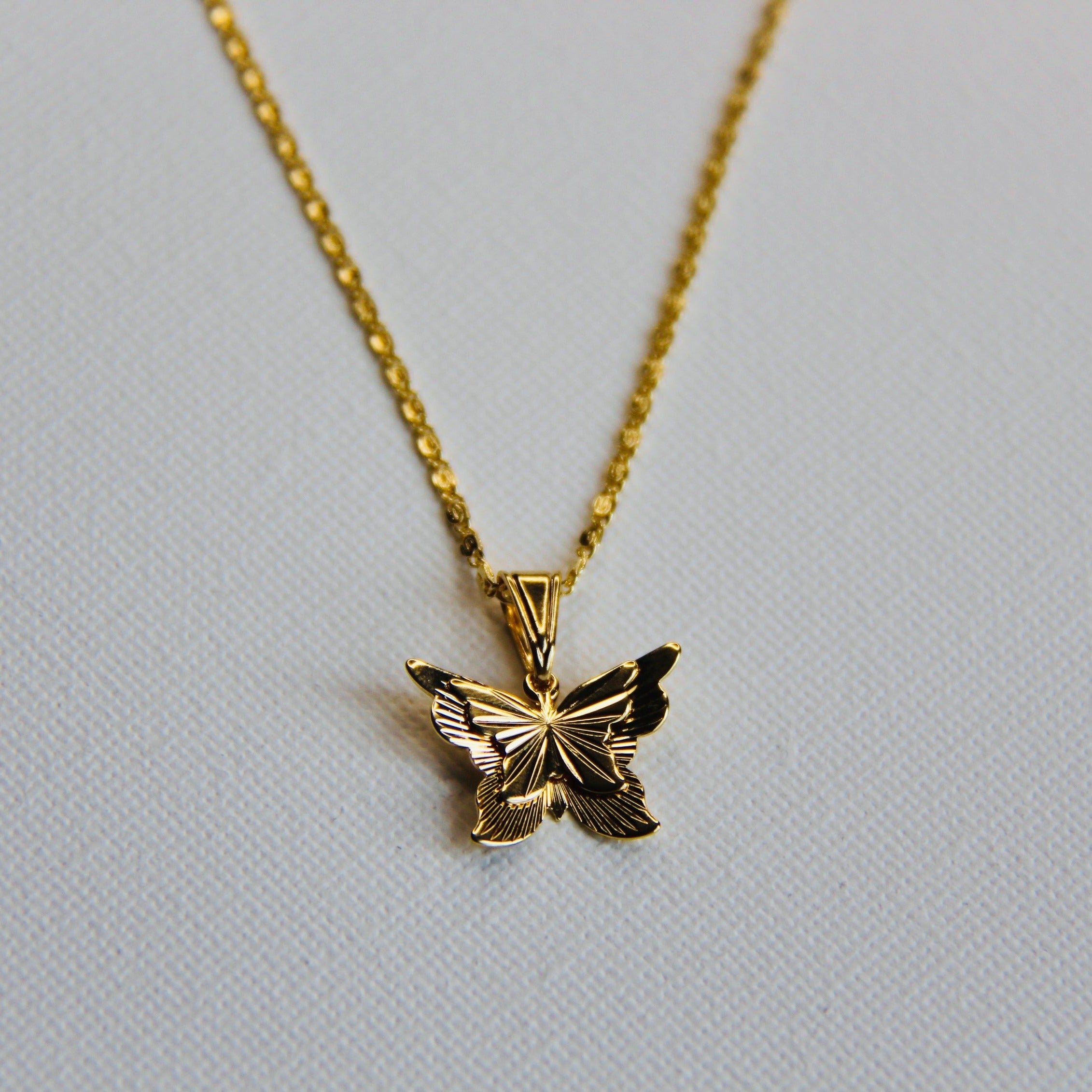 Butterfly Mariner Chain Necklace - 14K Gold Filled Jewelry for Women - Perfect for Everyday Wear, Layering & Gift Giving