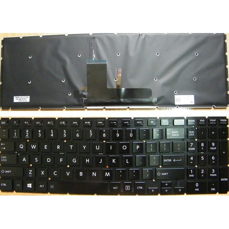 Original Toshiba Satellite S55-B/S55D-B/S55t-B/S55-C/S55D-C/S55t-C Laptop with US English Backlit Keyboard (No Frame) - Perfect for Work, Study & Entertainment