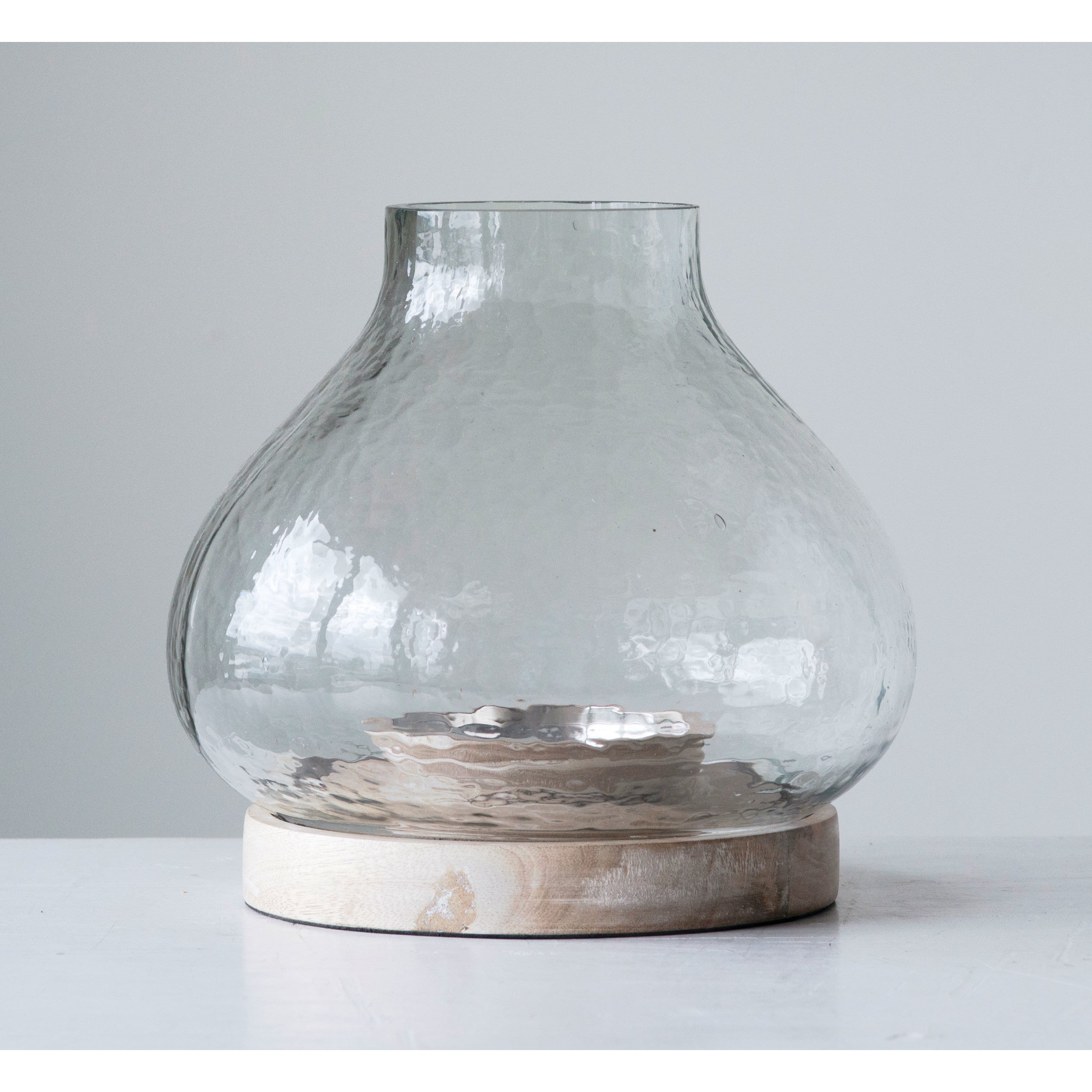 Sonoma Textured Glass Vase - Handcrafted Decorative Vase for Home Decor, Wedding Centerpieces & Floral Arrangements