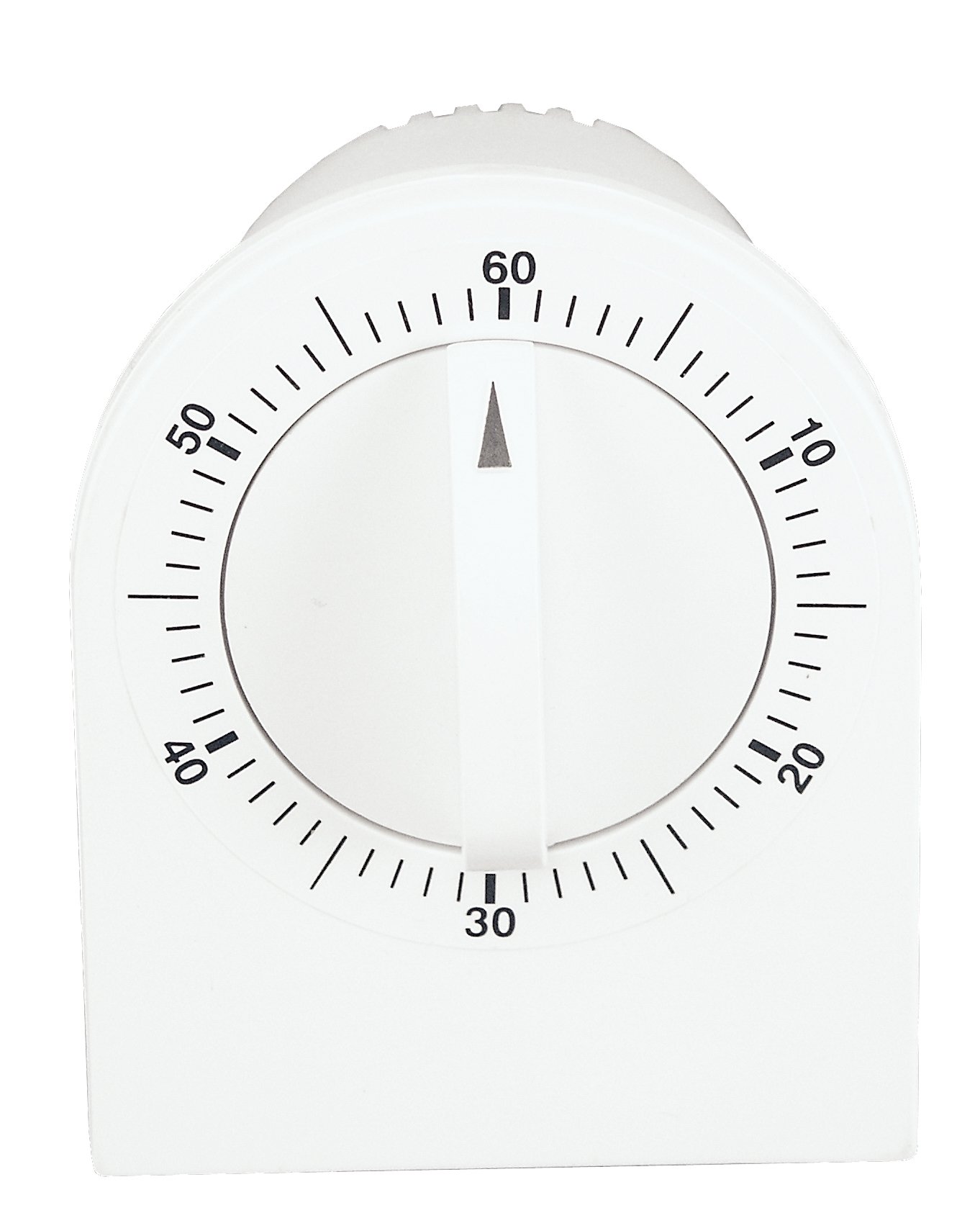 60 Minute Mechanical Wind Up Timer - White with Clear Markings & Loud Alarm | Kitchen, Classroom, Office, Workshop Timer for Cooking, Exams, Productivity