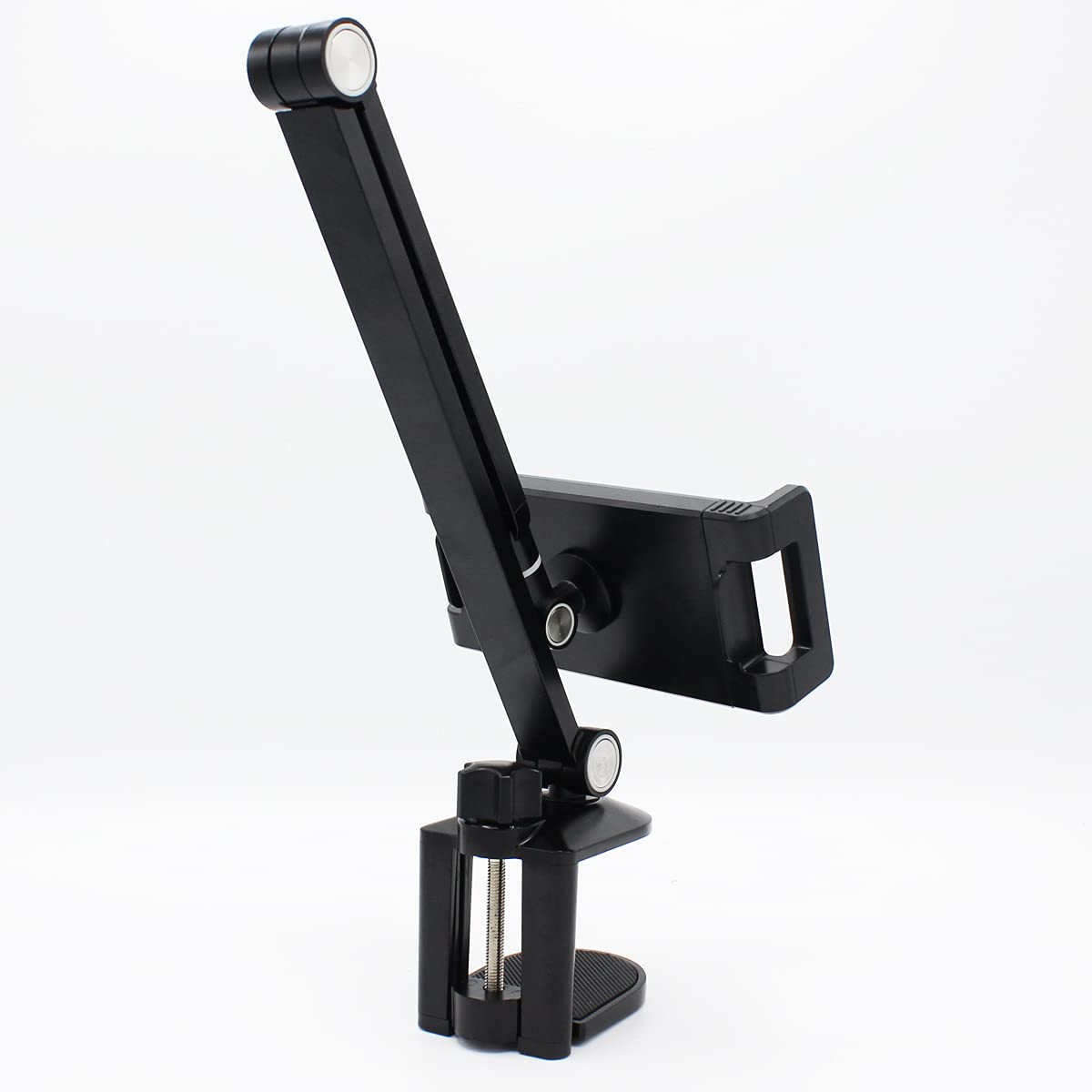 Adjustable 360° Rotating Phone & Tablet Holder for Bed & Desk - Flexible Phone Mount with iPad Stand for Laying Down, Watching Videos & Working - Black (Perfect for Home, Office & Travel Use)