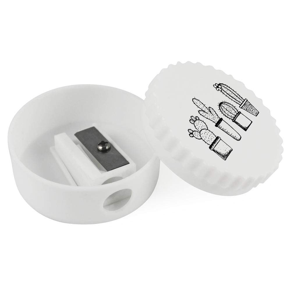 Azeeda 'Row of Cacti' Compact Pencil Sharpener - Portable & Durable School & Office Supplies (PS00016035) | Perfect for Students, Artists & Professionals