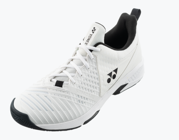 Yonex Power Cushion Sonicage Plus Wide All Court Tennis Shoes for Men & Women - White - Perfect for Hard Court, Clay Court & Indoor Play