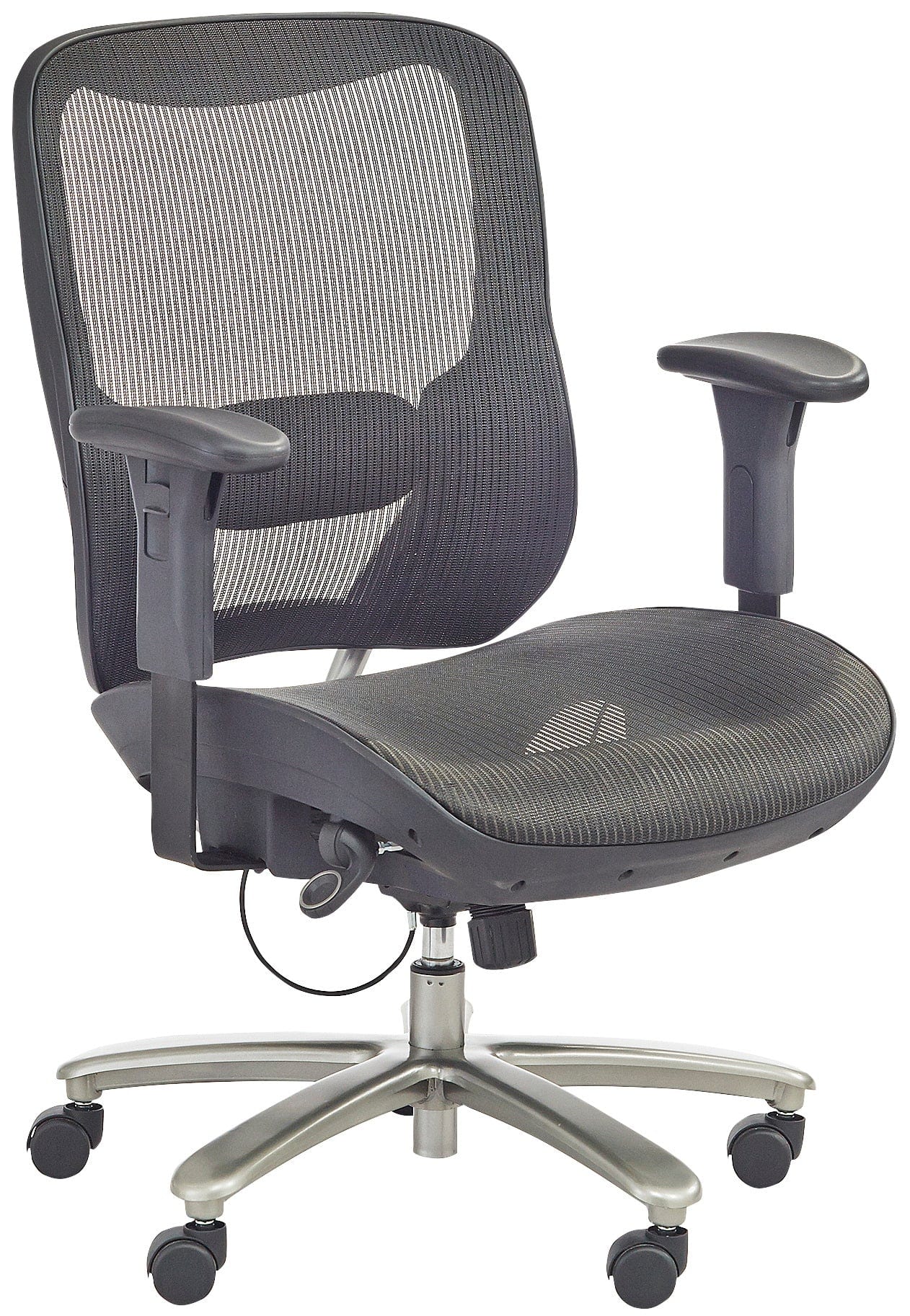 Safco Lineage Big & Tall All Mesh Task Chair with 400 lb Weight Capacity [3505BL] - Ergonomic Office Chair for Heavy Duty Use in Home & Commercial Workspaces