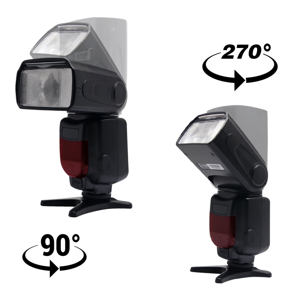 Professional VD-930 Universal Manual Speedlite Flash for Canon Nikon Panasonic Olympus Fujifilm Pentax DSLR Cameras - Hot Shoe Compatible with LCD Display - Perfect for Portrait, Wedding & Studio Photography
