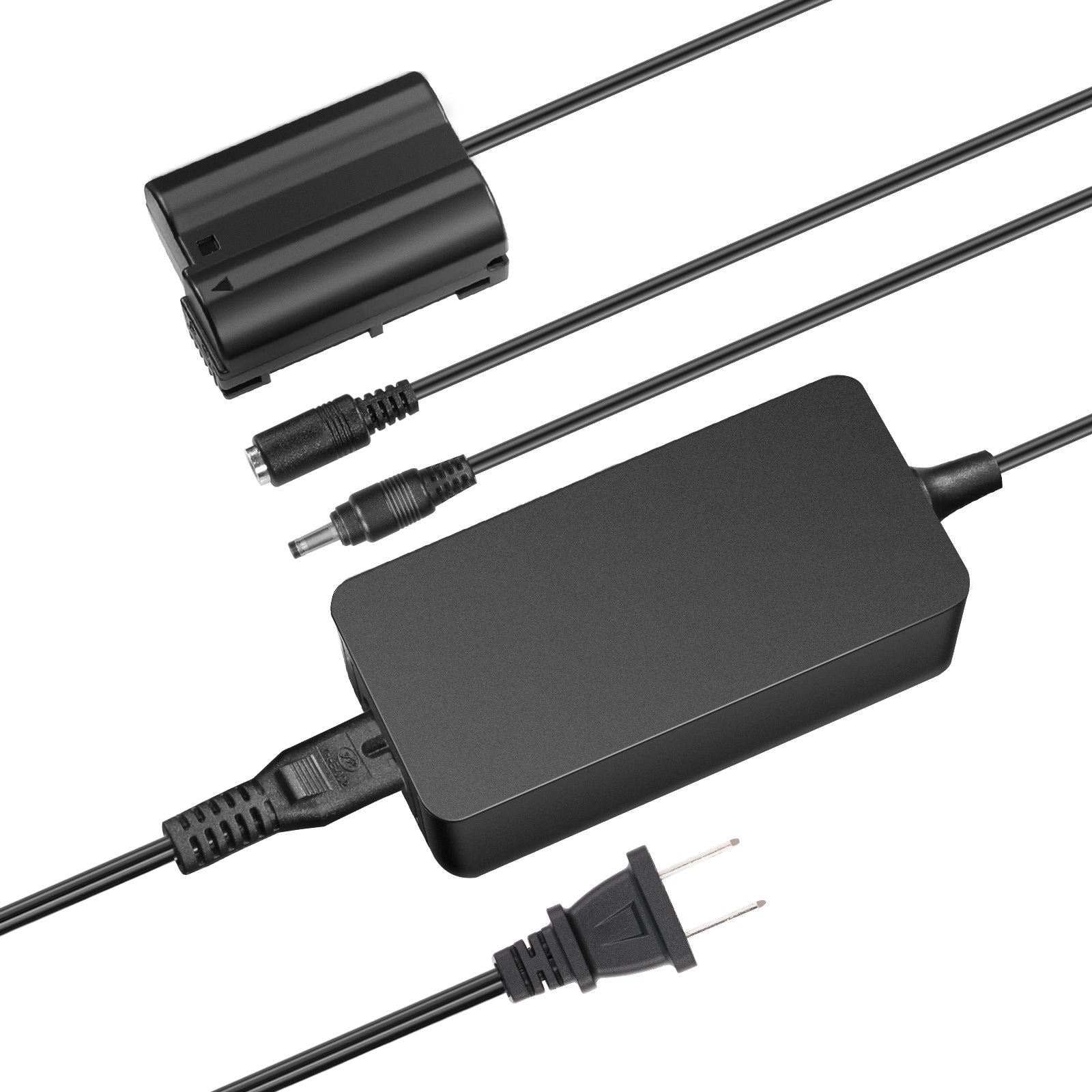 NEEWER EP 5B/EN EL15 Replacement Dummy Battery Charger Kit for Nikon DSLR Cameras - Perfect for Continuous Power Supply in Studio Photography & Video Recording