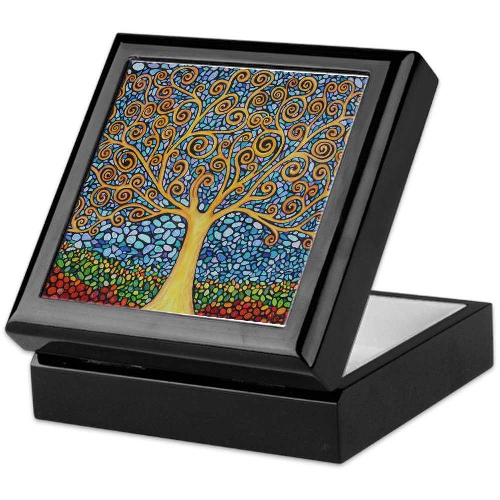 My Tree of Life Keepsake Box - Handcrafted Hardwood Jewelry Box with Velvet Lining - Perfect for Jewelry Storage, Wedding Gifts & Memory Keepsakes