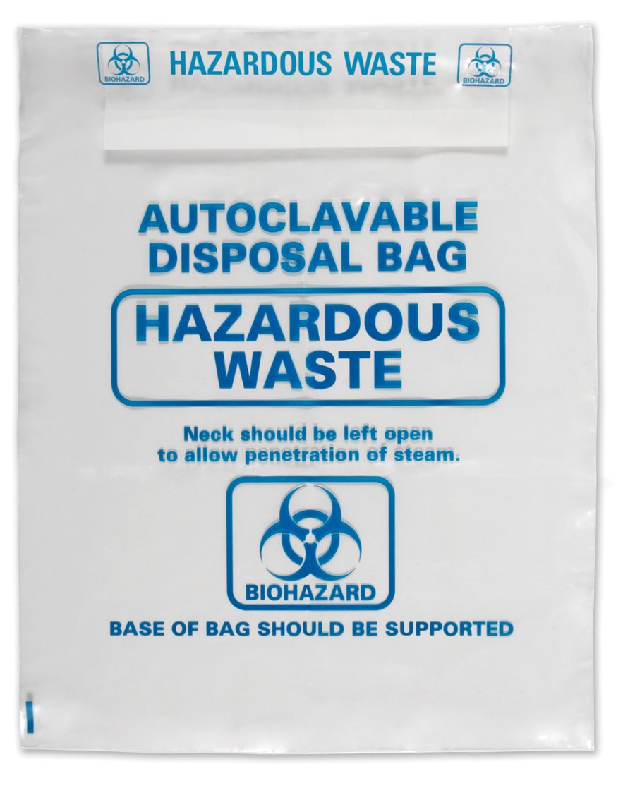 HS1002A Autoclavable Sterilization Bags 14 Liter Capacity | Disposable Lab Waste Bags | Pack of 200 | Ideal for Medical, Dental & Laboratory Use