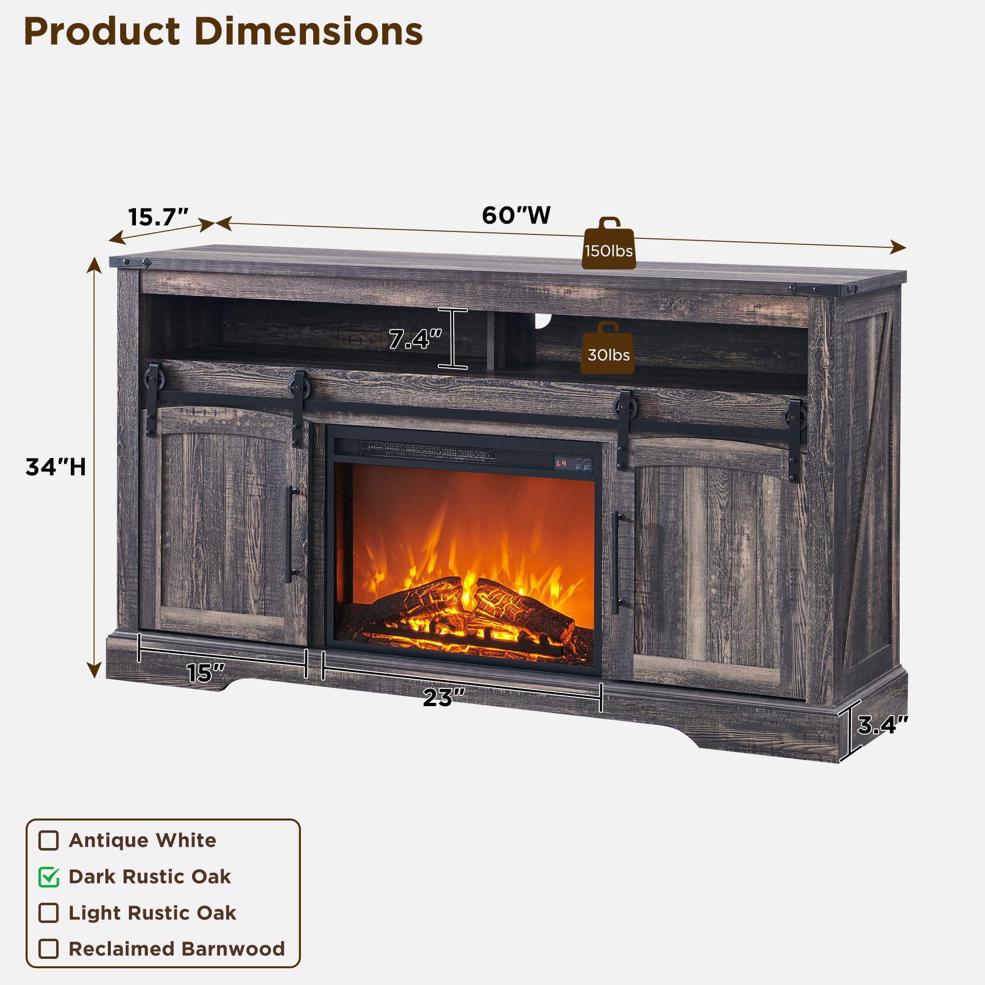Farmhouse TV Stand for 70+ Inch TV - 33