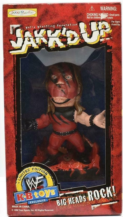 1998 WWF Jakks Pacific Jakk'd Up Kane Exclusive Action Figure - Vintage Wrestling Collectible for Display & Play