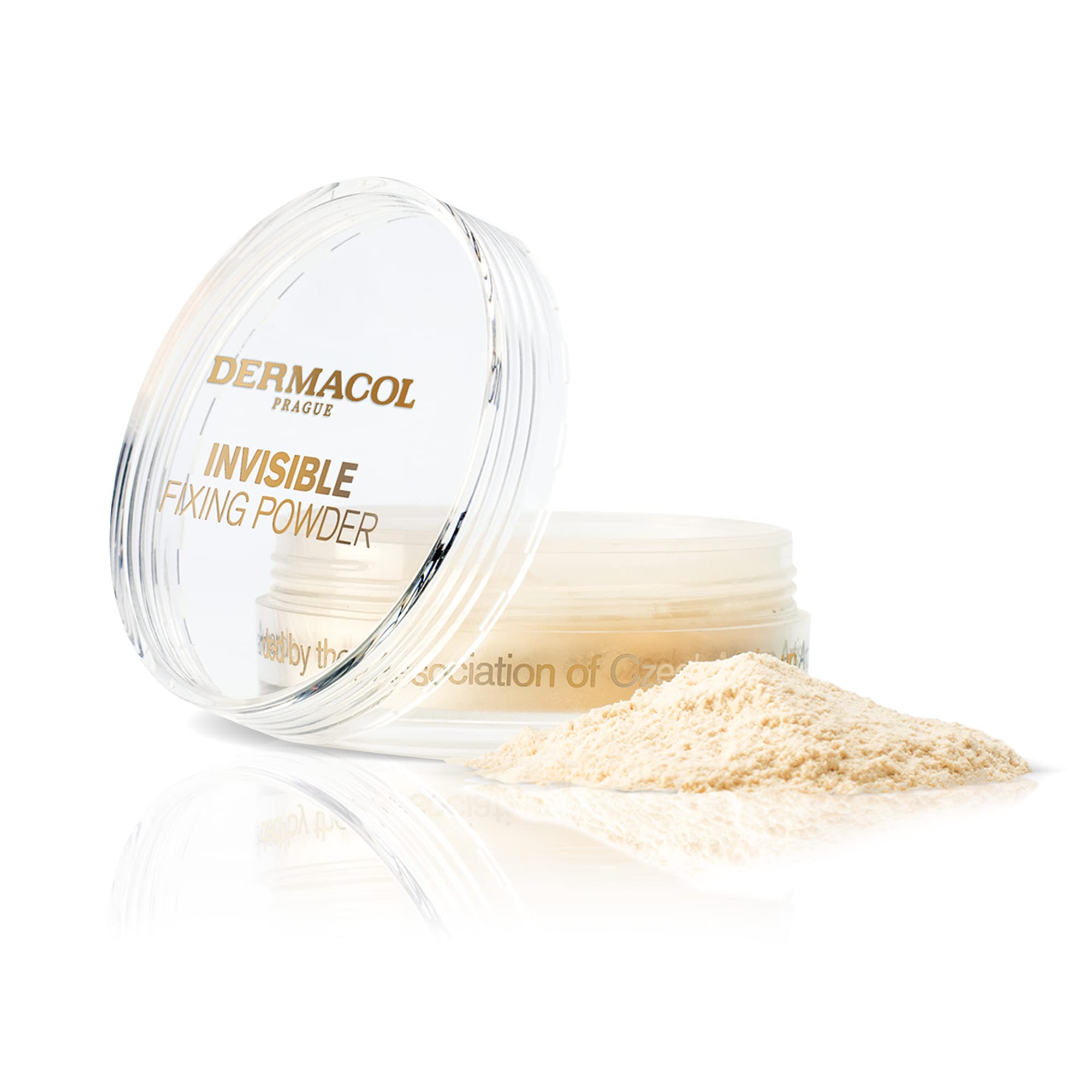 Dermacol Invisible Fixing Face Powder - Translucent Setting Powder for Oily & All Skin Types | Matte Loose Makeup Powder with Puff, Fragrance-Free, Lightweight 13.5g | Perfect for Long-Lasting Makeup, Oil Control & Shine Reduction