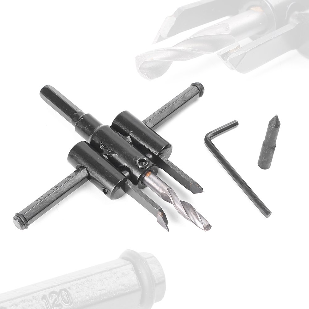 30-120mm Adjustable Circle Hole Cutter Saw Drill Bit Kit - Heavy Duty Metal & Wood Hole Saw for DIY Projects | Perfect for Carpentry, Plumbing & Electrical Work