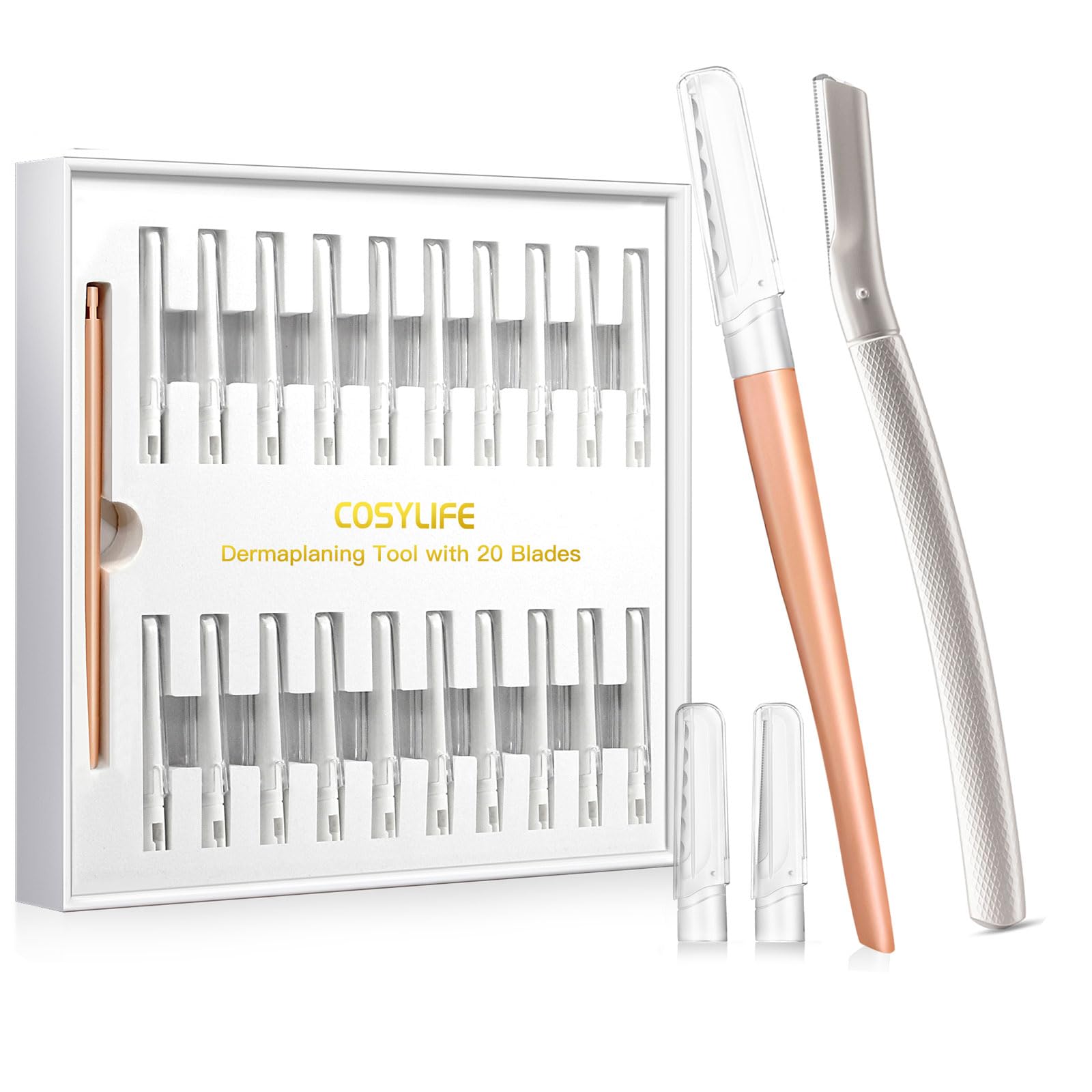 Premium Dermaplaning Tool for Face Exfoliation - Eyebrow Razor & Peach Fuzz Remover for Women - Painless Facial Hair Removal for Smooth Skin - Perfect for At-Home Spa Days & Pre-Makeup Prep