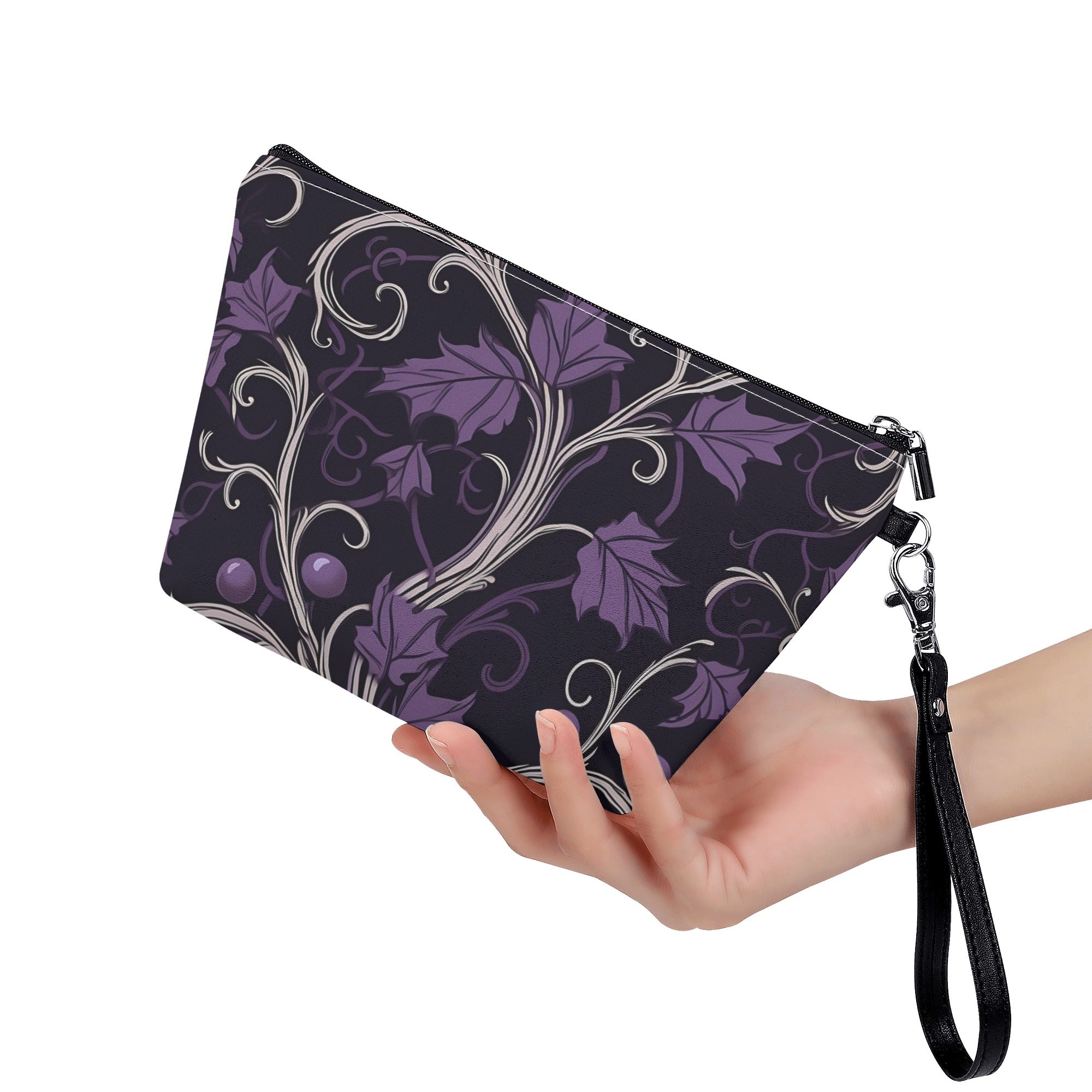 Gothic Purple Forest Zipper Makeup Bag for Travel & Cosmetics | Waterproof Makeup Organizer Pouch for Women & Teens | Perfect for Daily Use, Gym, School & Vacation