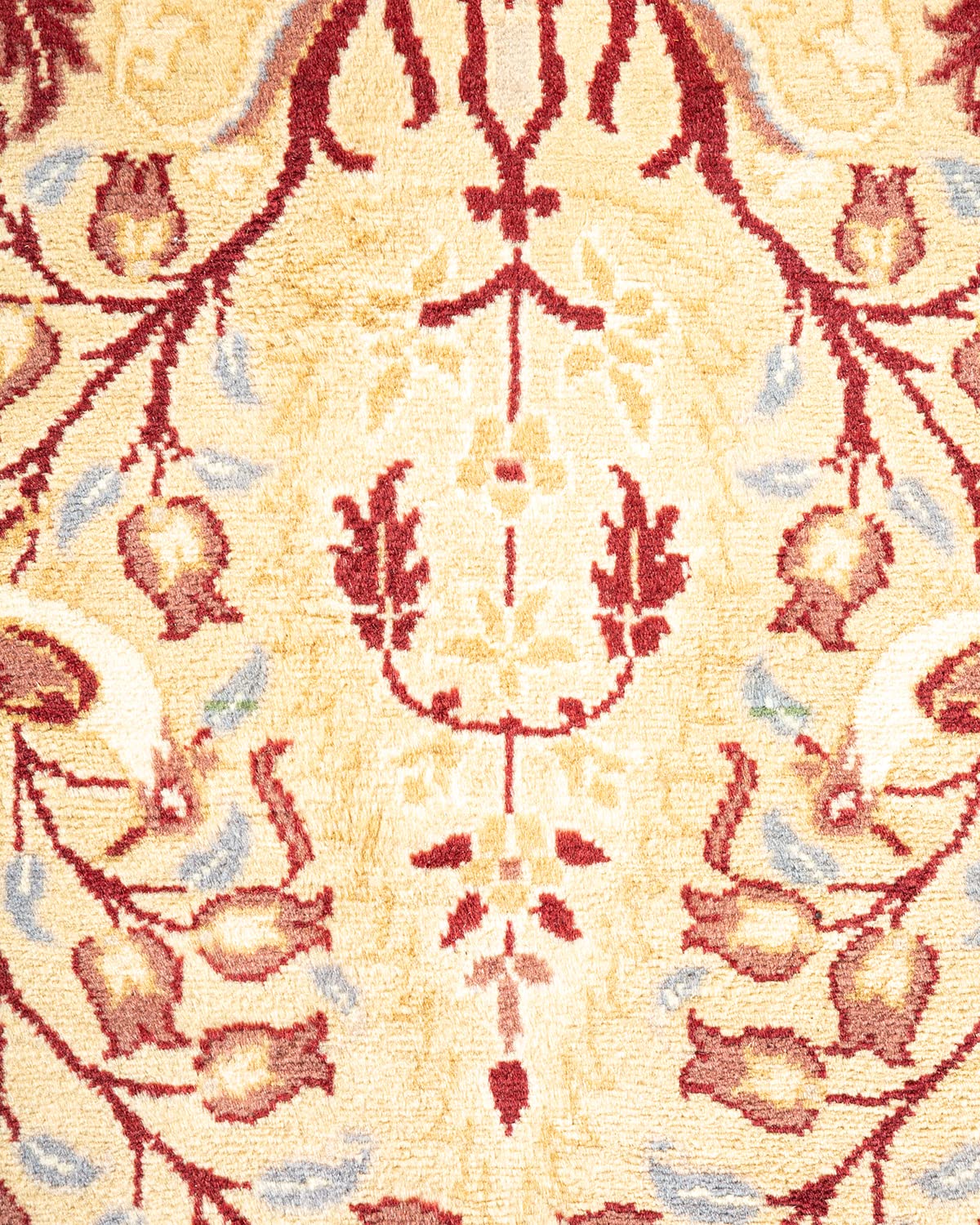 Handmade Wool Traditional Floral Mogul Yellow 6x9 Area Rug - Solo Rugs One of a Kind Hand Knotted - Perfect for Living Room, Bedroom & Home Decor