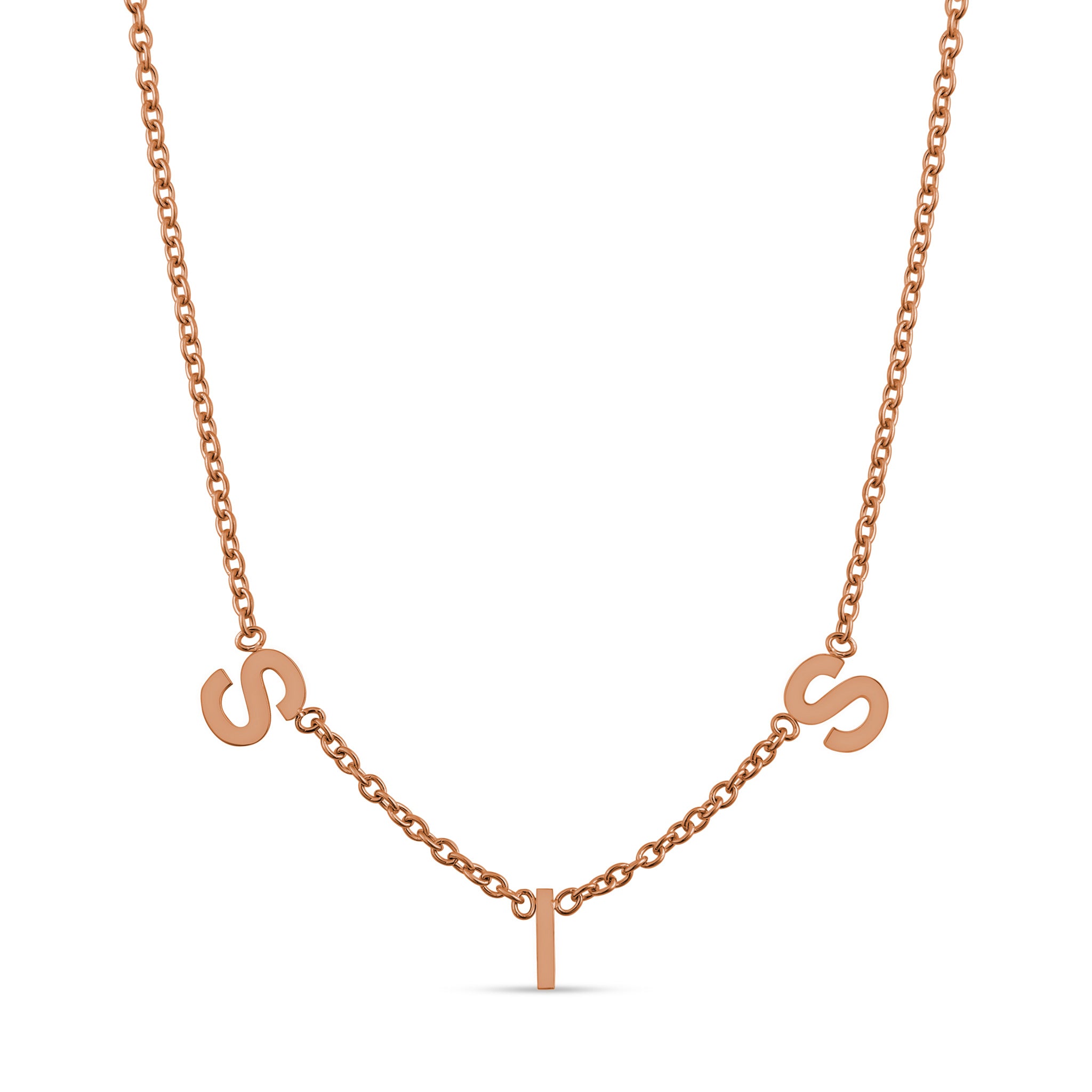 Personalized SIS Letter Necklace - Sterling Silver Initial Pendant for Women - Perfect Gift for Sister, Best Friend & Loved Ones - Ideal for Birthdays, Anniversaries & Special Occasions