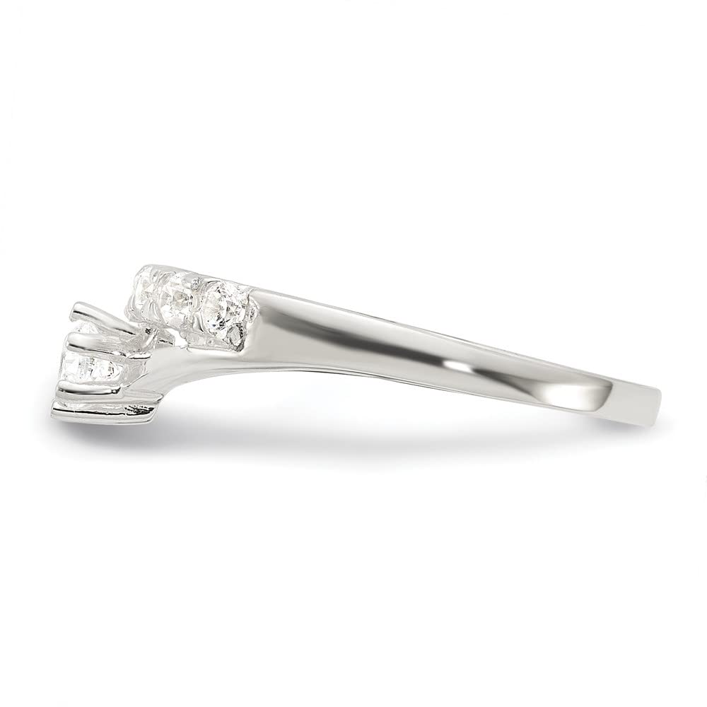 925 Sterling Silver Row & Solitaire Cubic Zirconia Ring for Women - Elegant Fine Jewelry Gift for Her, Perfect for Anniversaries, Engagements & Special Occasions