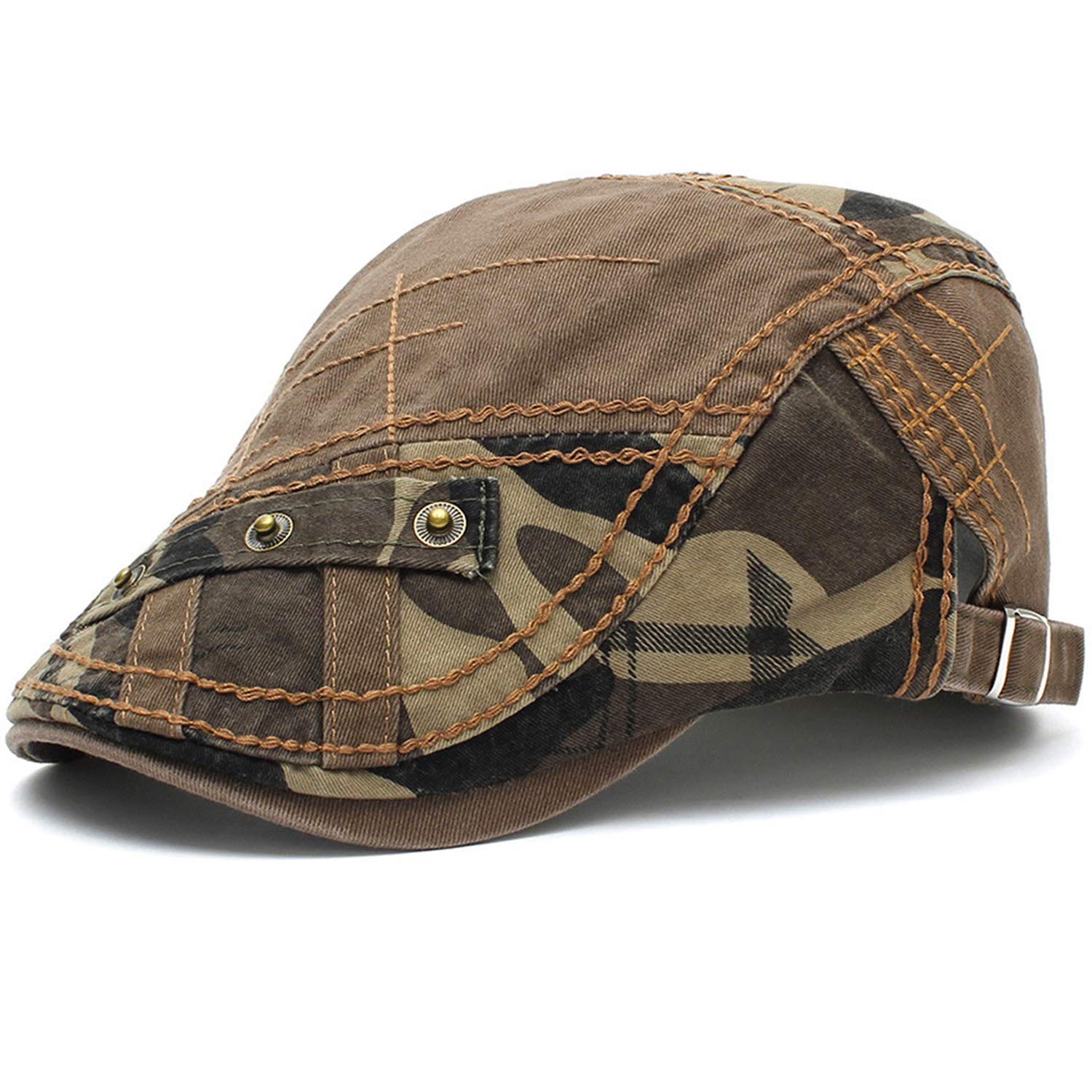 MMOACC Men's Cotton Beret Hat - Adjustable Newsboy Cap, Cabbie & Gatsby Style Flat Driving Hat for Casual Wear & Vintage Fashion | Perfect for Daily Outfits, Parties & Costumes