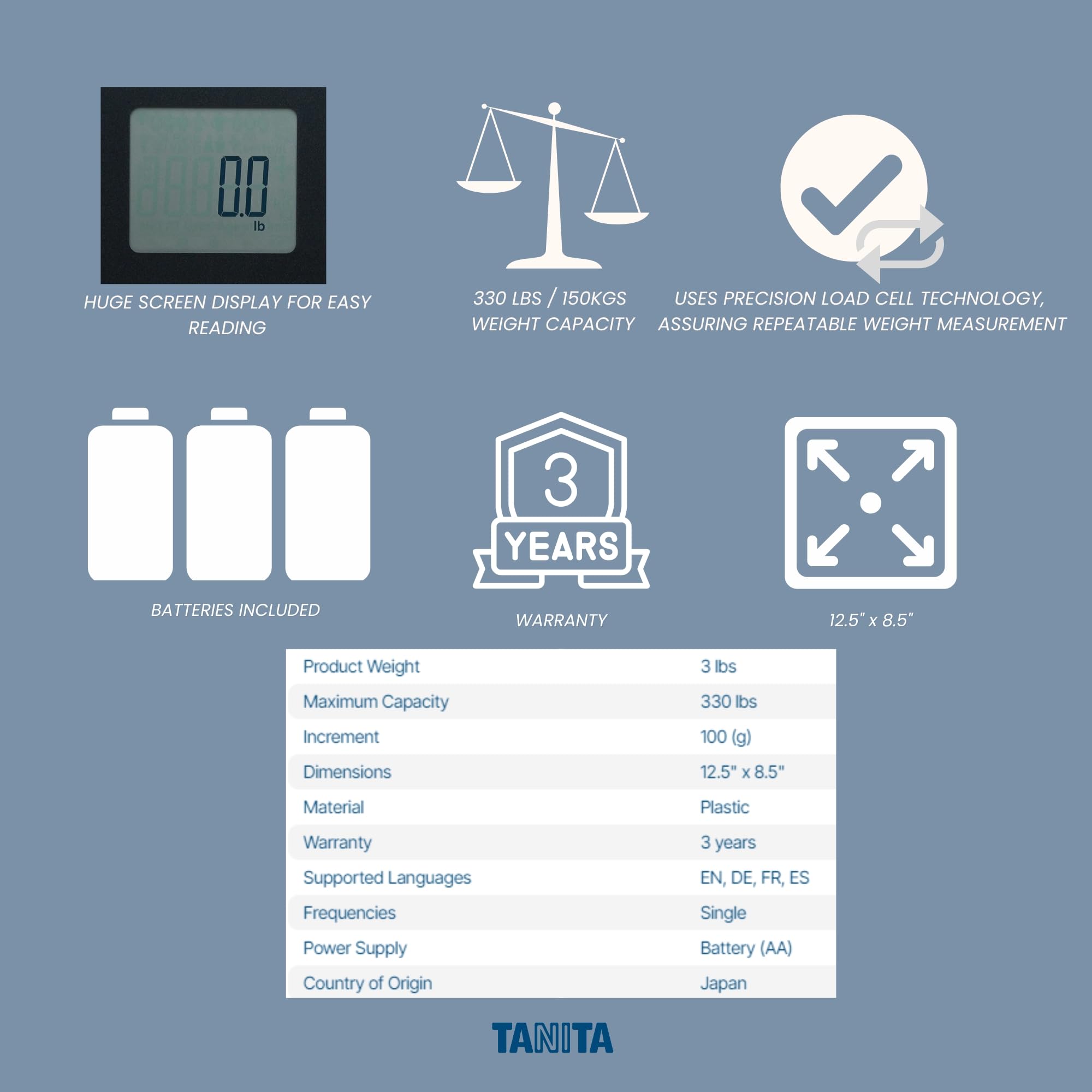 TANITA BC-401F Bluetooth Digital Body Composition Scale - Portable Travel Bathroom Scale with Health Tracking & FitScan Technology - Accurate Weight & Body Fat Measurement for Home, Gym & Travel Use