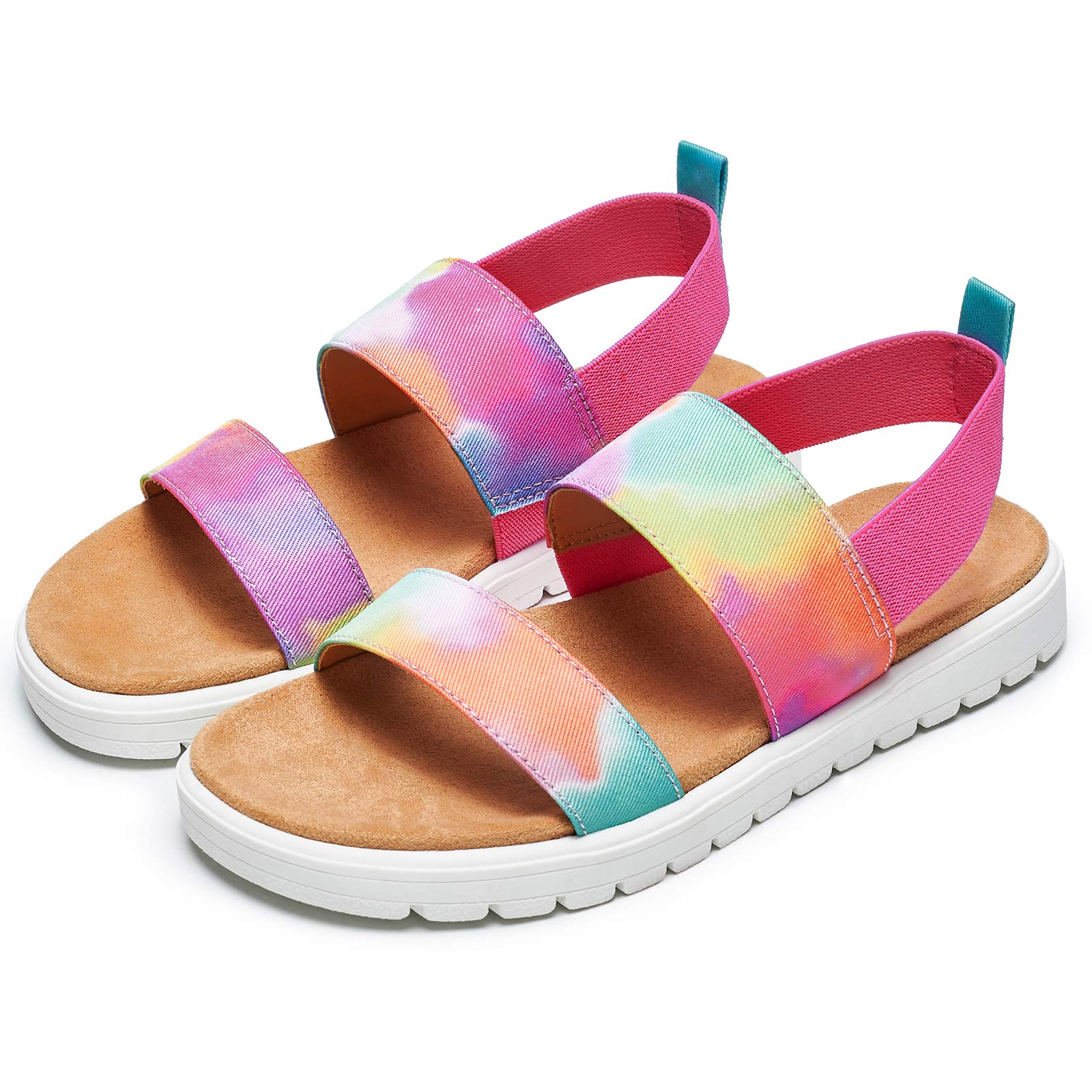 Tombik Girls Sandals - Kids Summer Flat Sandals with Ankle Strap | Princess Style Sandals for Toddlers & Little Girls | Perfect for Beach, Park & Summer Outfits