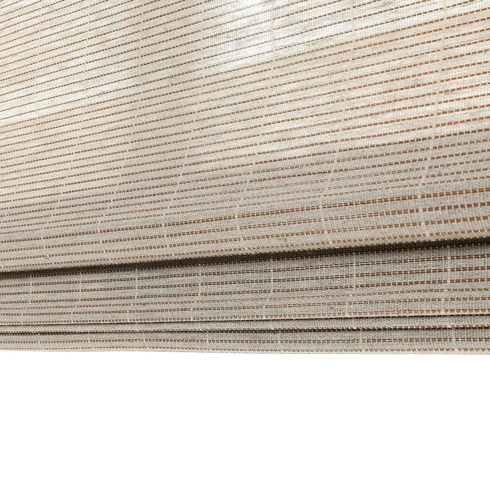 Natural Flax Bamboo Woven Window Shade - Light Gray Brown for Living Room & Bedroom Blackout Privacy