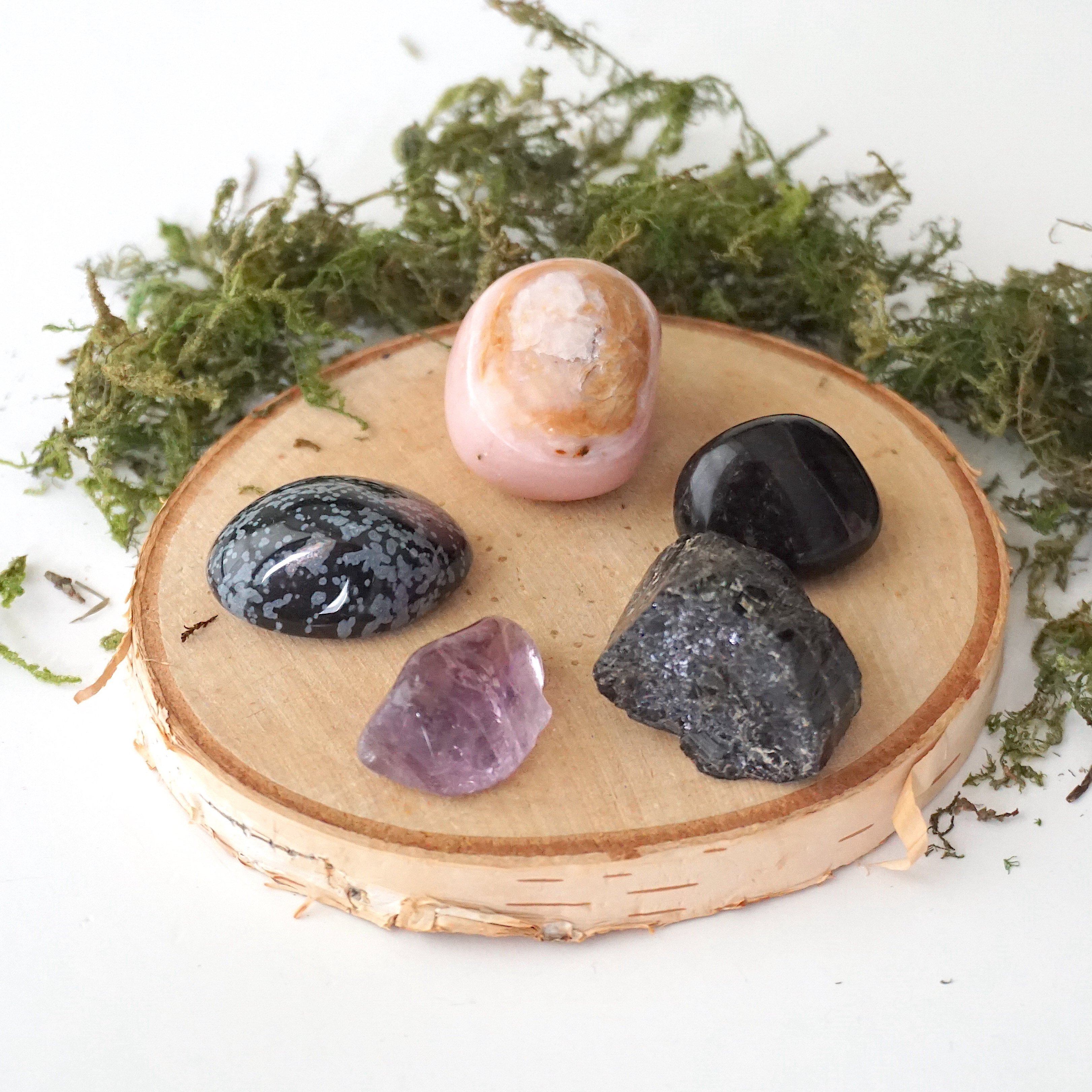 Natural Protection Crystals Bundle Set - Healing Stones for Energy Cleansing, Chakra Balancing & Spiritual Growth | Perfect for Meditation, Home Decor & Gift Giving