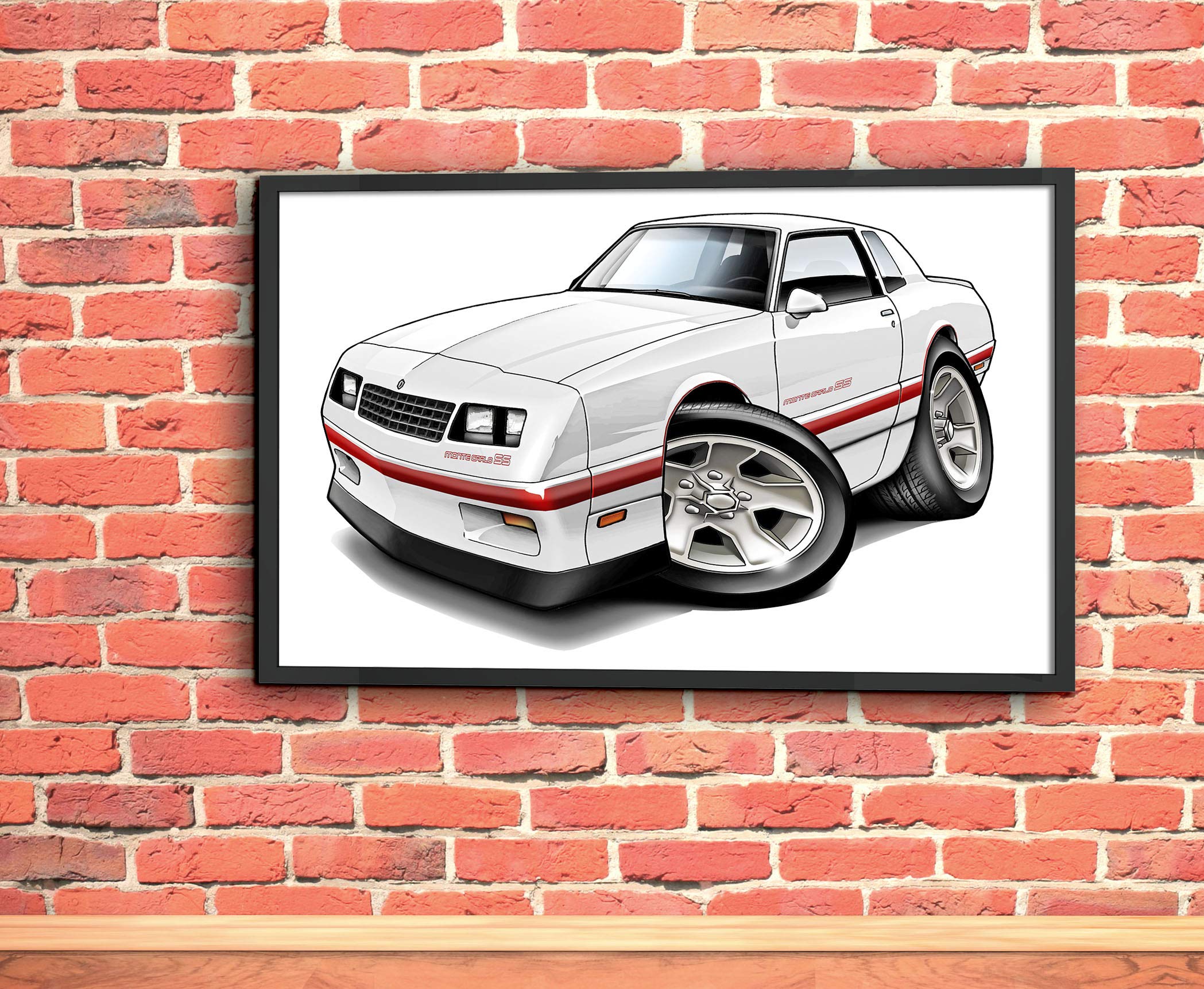 Monte Carlo SS Wall Art Poster 36x24 - Vintage Car Decor for Home & Office