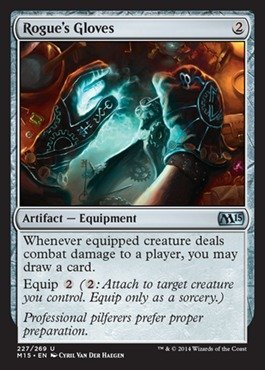 Magic The Gathering Rogue's Gloves Card (227/269) - MTG 2015 Core Set - Perfect for Commander Decks and Theft Strategies
