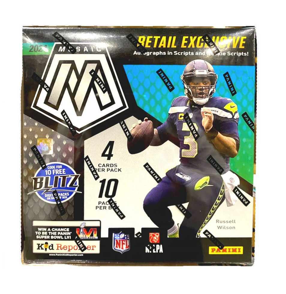 2021 Panini Mosaic Football Mega Box - NFL Trading Cards Collection for Collectors & Fans - Perfect for Sports Memorabilia, Gifts, and Investment