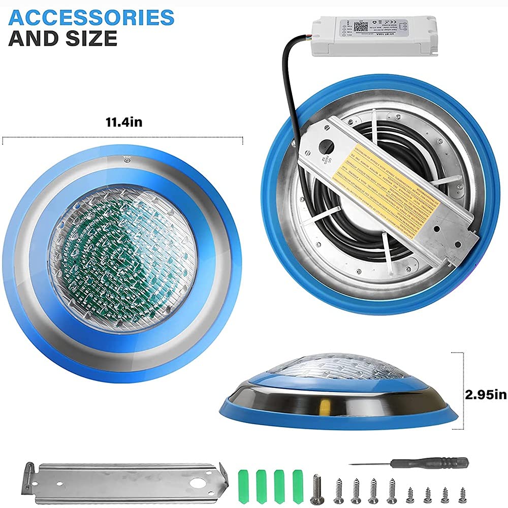 35W LED RGB Swimming Pool Light - 12V AC Underwater Submersible IP68 Waterproof Pond Light with Remote Control - Perfect for Pools, Aquariums, Fountains & Landscape Lighting