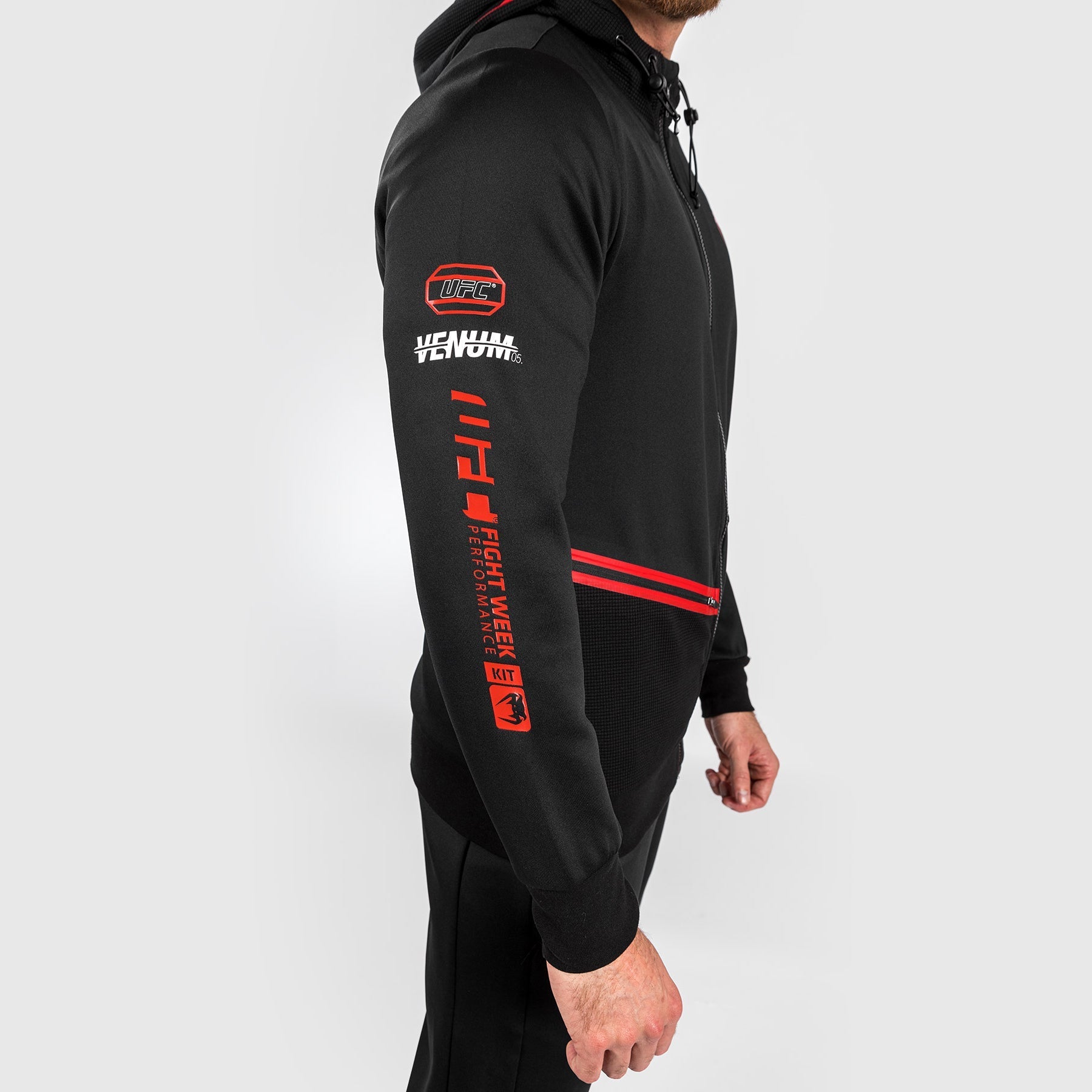 Venum UFC Adrenaline Fight Week Men's Zip Hoodie - Black | MMA Training & Casual Streetwear
