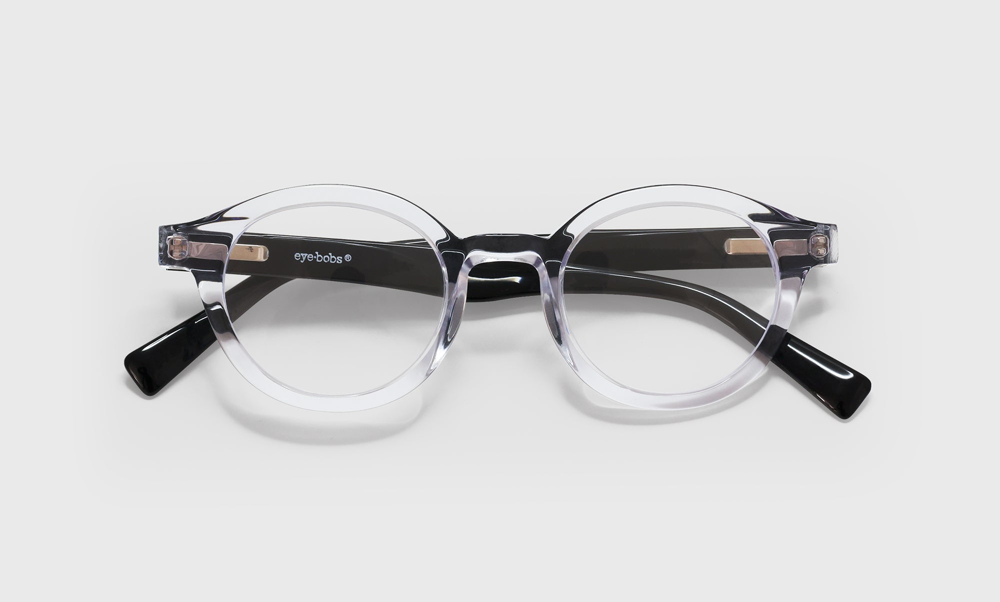 TV Party Average Color 51 Crystal Front with Black Temples - Stylish Reading Glasses for Women & Men - Perfect for Watching TV, Reading Books & Computer Work