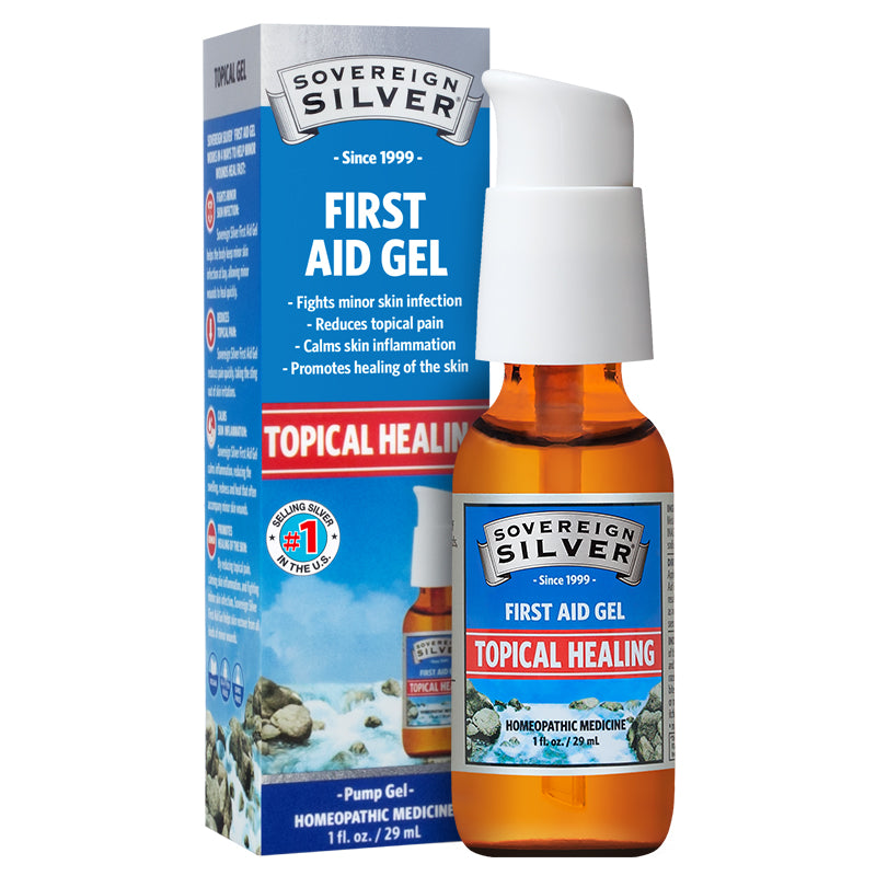 Sovereign Silver First Aid Gel - Natural Wound Healing & Skin Repair | Antibacterial Gel for Cuts, Burns, and Minor Injuries | Perfect for Home, Travel, and Outdoor First Aid Kits