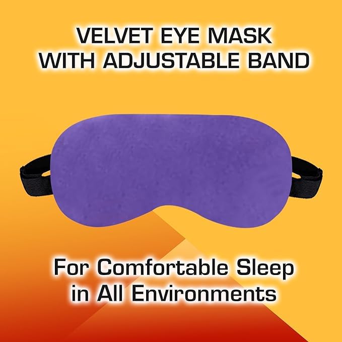 Premium Neck Pillow with Eye Mask & Carry Bag - Ergonomic Travel Pillow for Neck Pain Relief - Perfect for Airplane, Car, Office & Home Use - Soft & Supportive Memory Foam for Comfortable Sleep