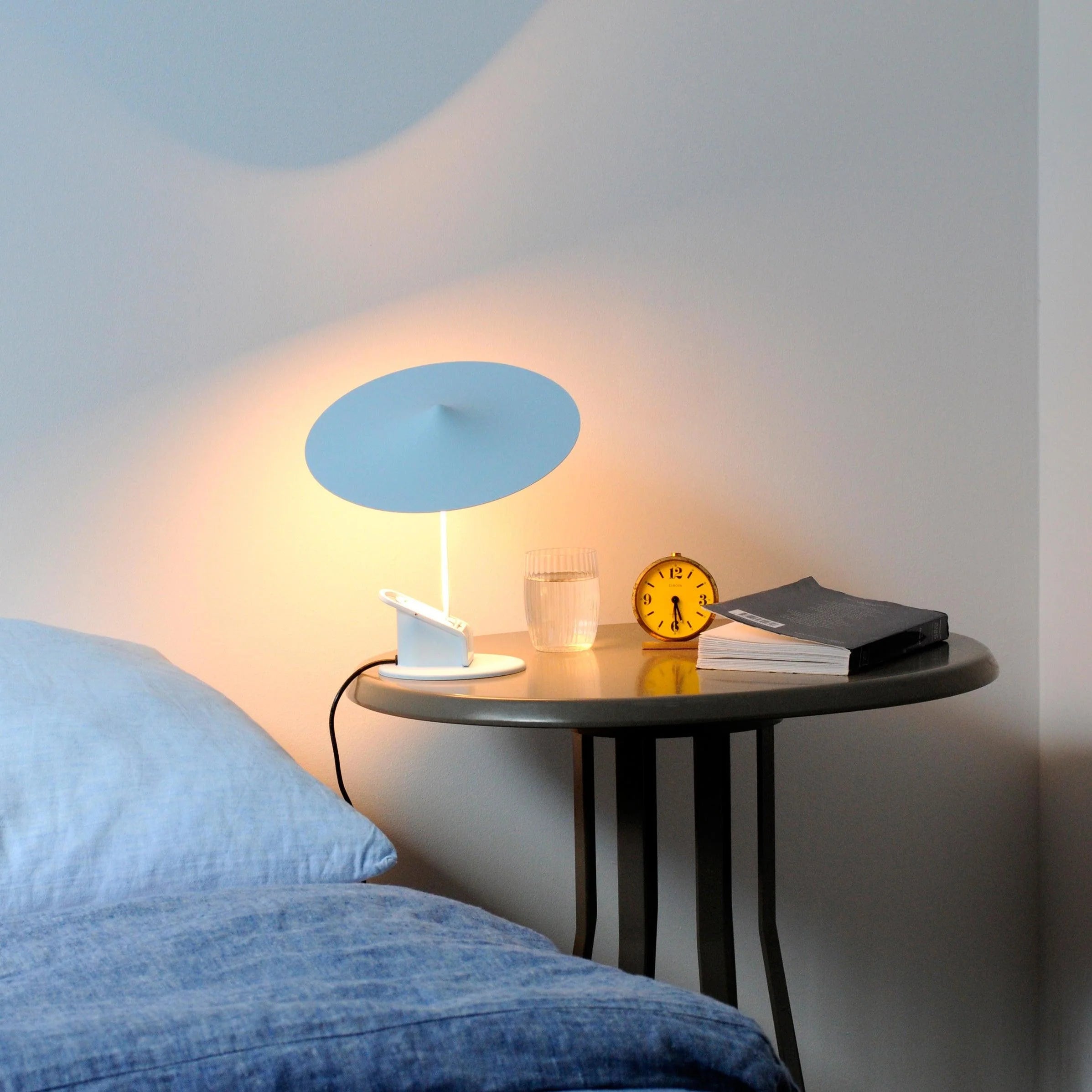 Nordic Style Bedside Table Lamp - Modern Minimalist Nightstand Light for Bedroom, Living Room & Office - Warm White LED Lighting for Cozy Ambiance